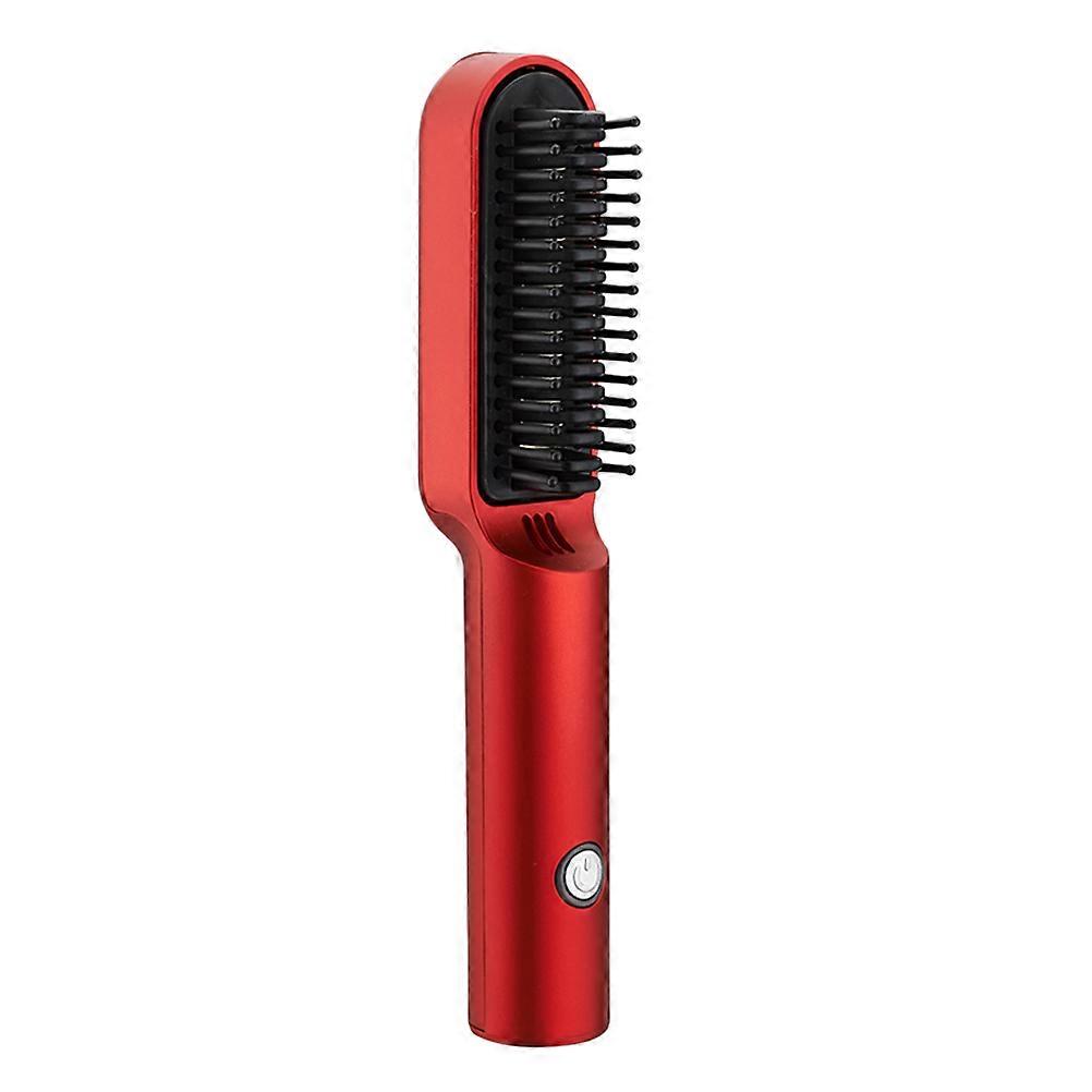 Rechargeable Hair Straightener Curler for Styling with ABS Material Red Color 360 Degree AntiScald Design