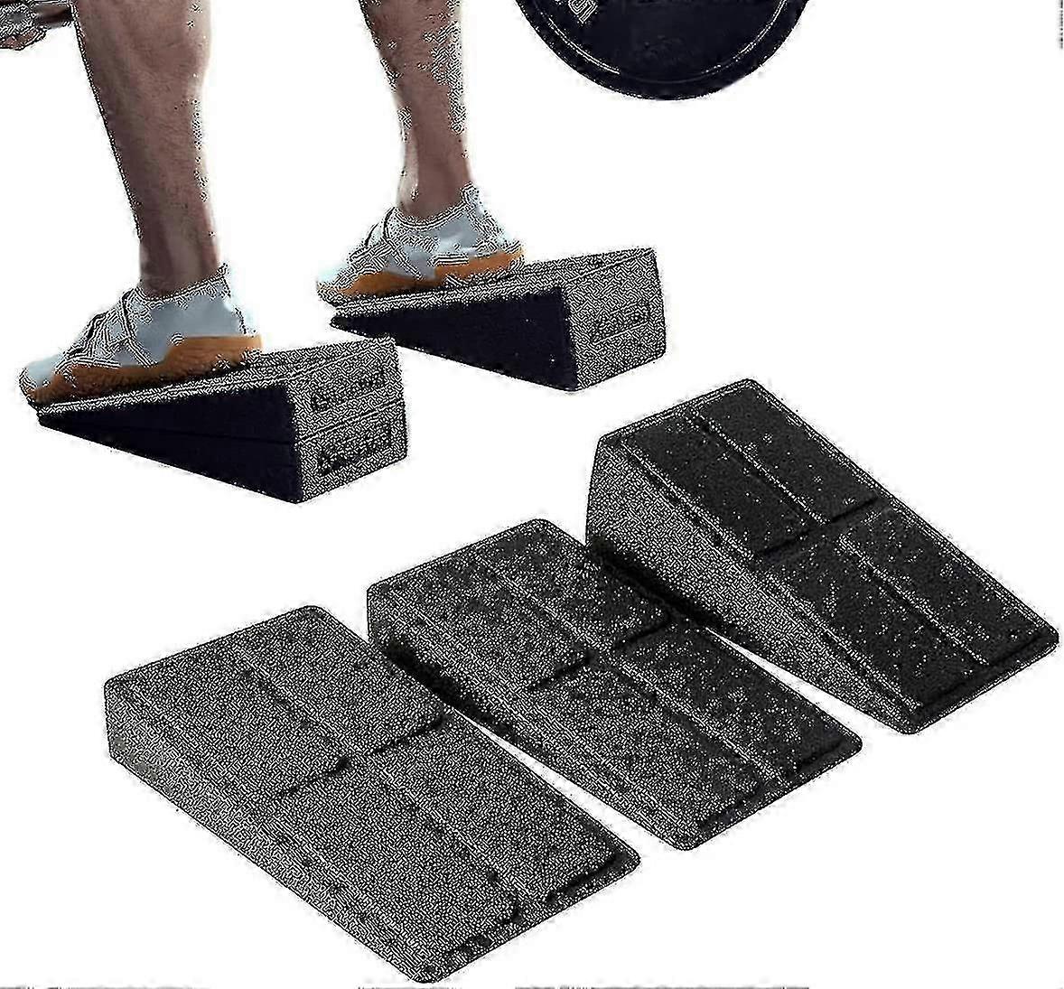 Adjustable Non-slip Squat Wedge Block Ramp for Calf Stretching, Slant Board Suitable for Strength Training Exercises Like Squats and Deadlif