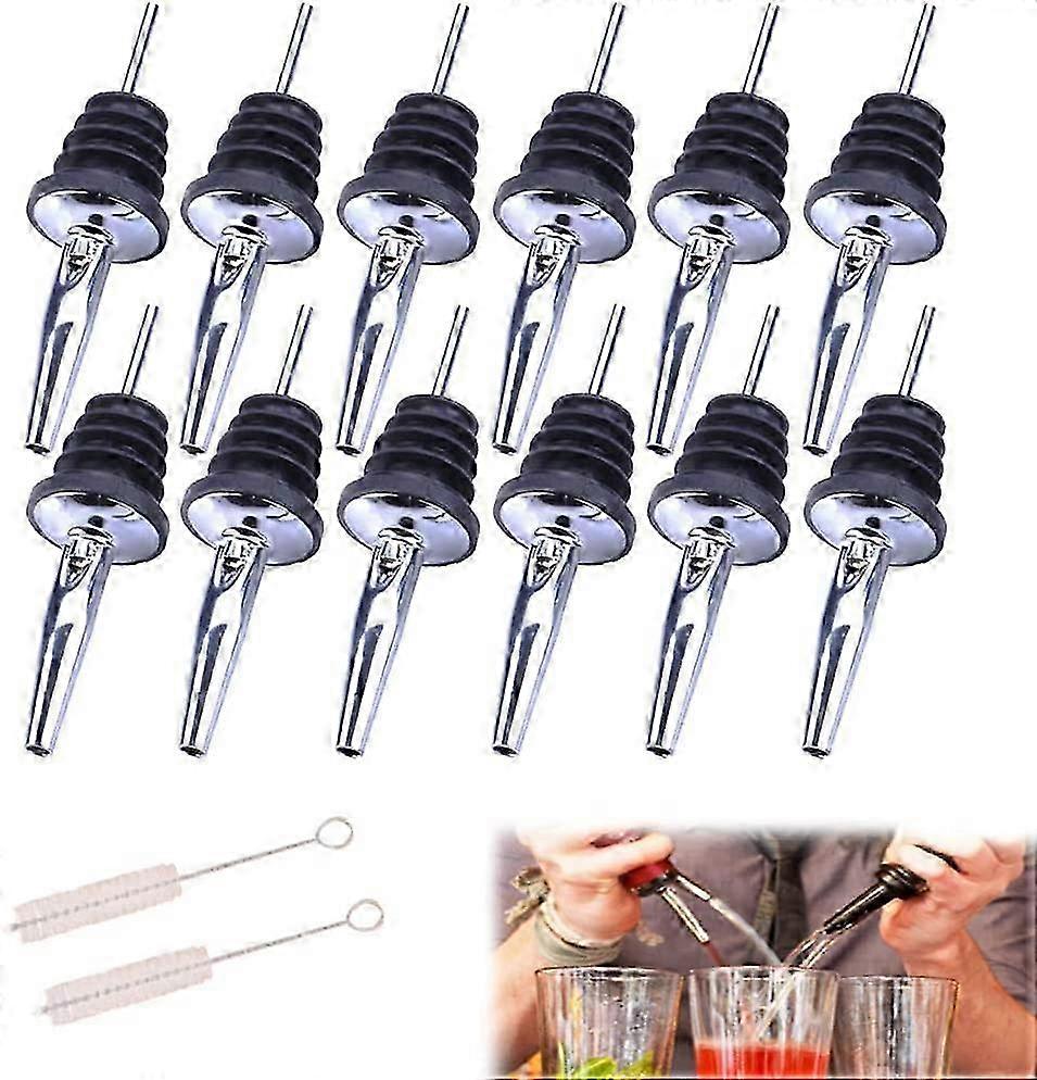 12 Adet Paslanmaz Çelik Likör Şişesi Dökücüler