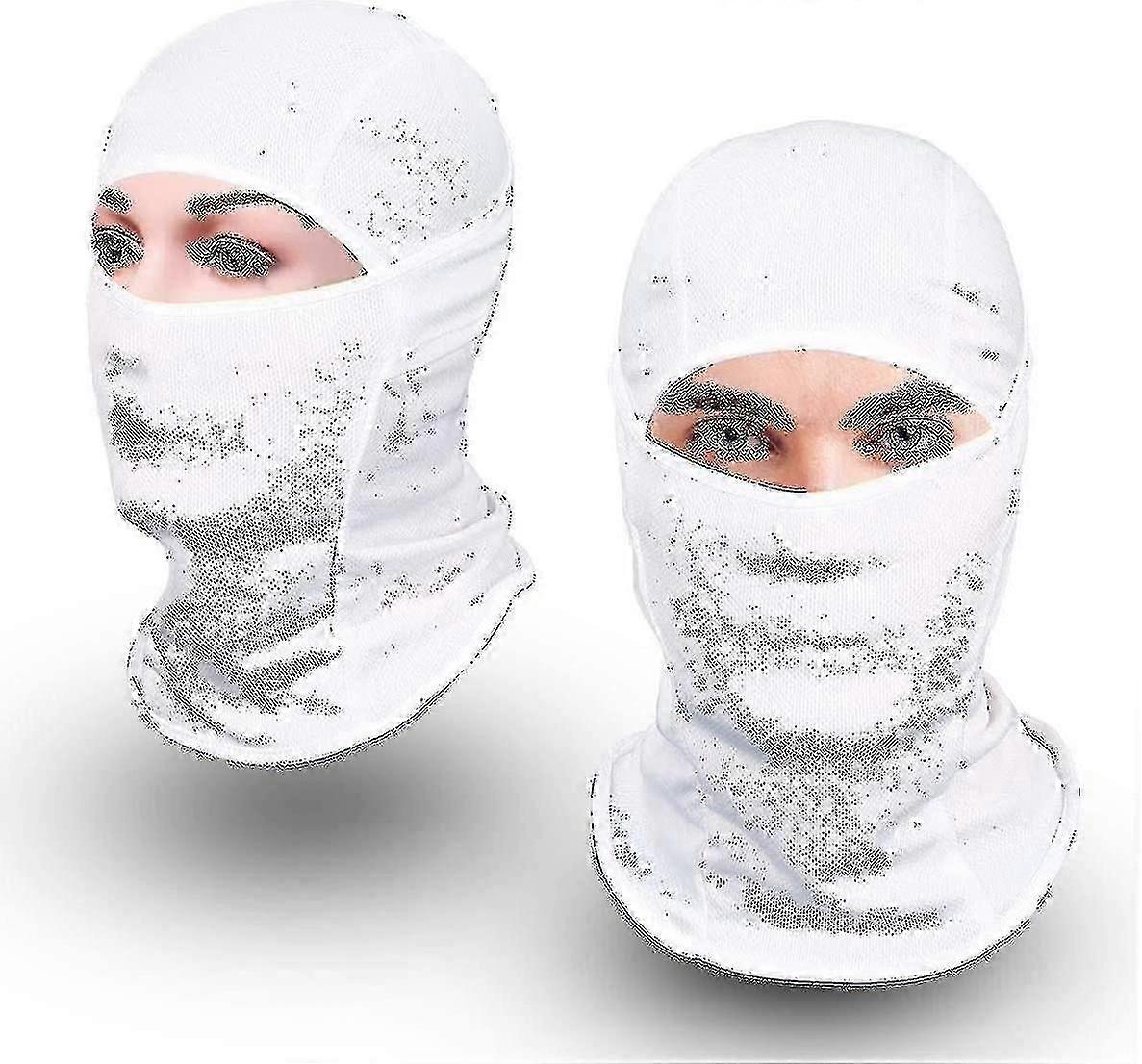 Men's Balaclava Mask Anti-uv Sunshade Tactical Light Ski Motorcycle Running And Riding Mask (white)