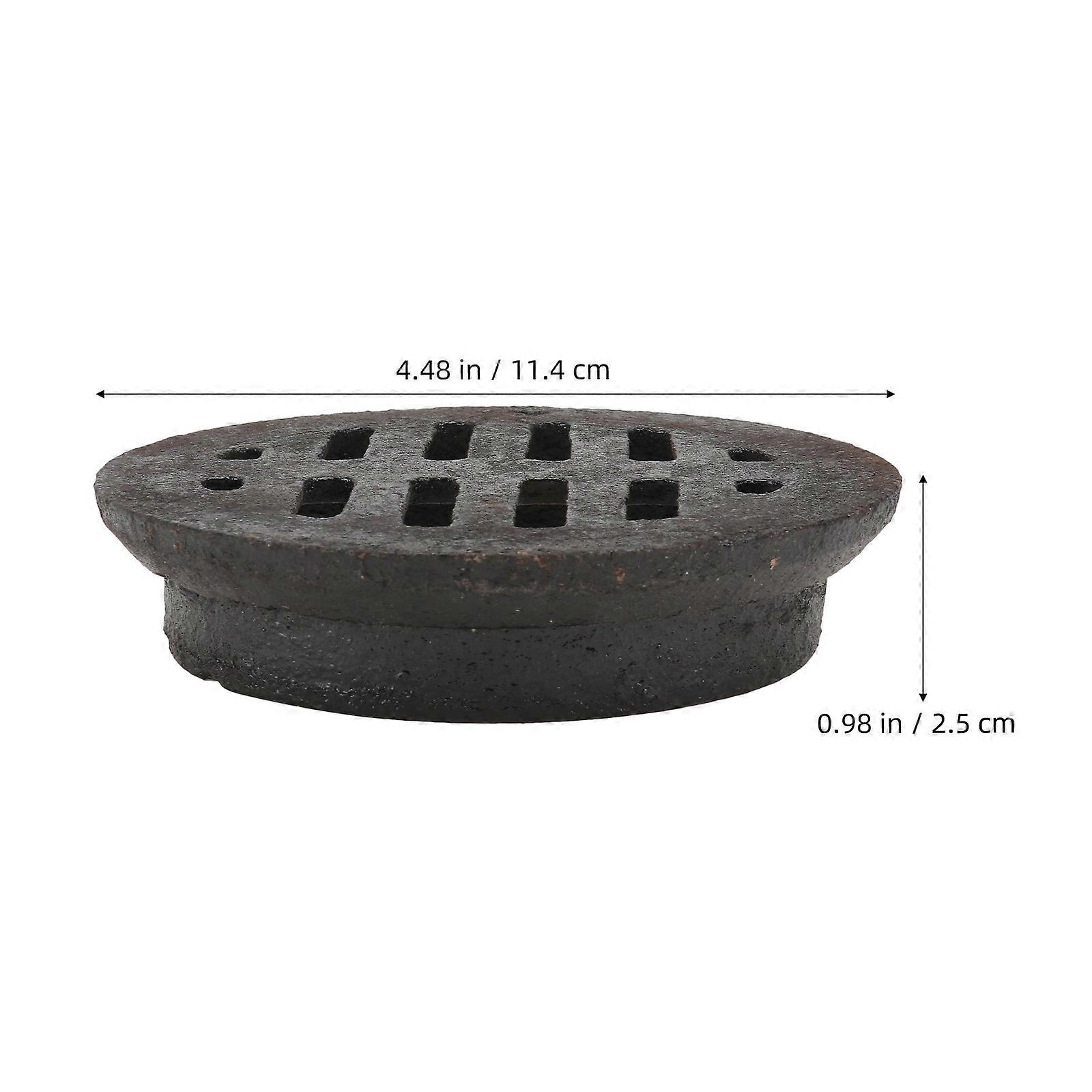 Drain Cover for Home Use Embedded Floor Hair Receiver Easy to Clean and Pc Black Iron