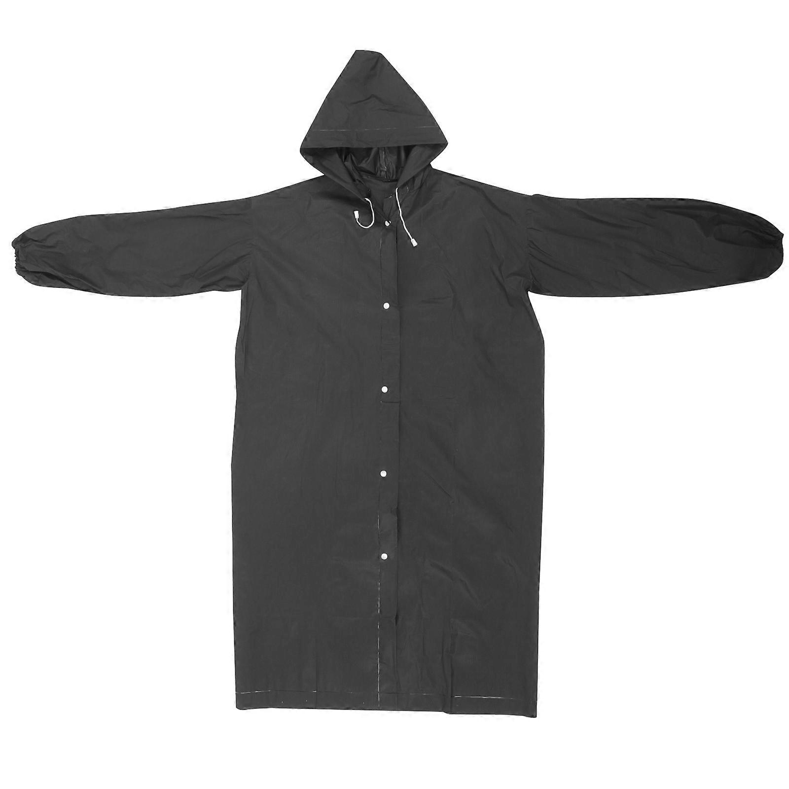 Reusable Hooded Rain Poncho for Adults – Long Outdoor Raincoat for Hiking, Camping, and Activities – Classic Unisex Design