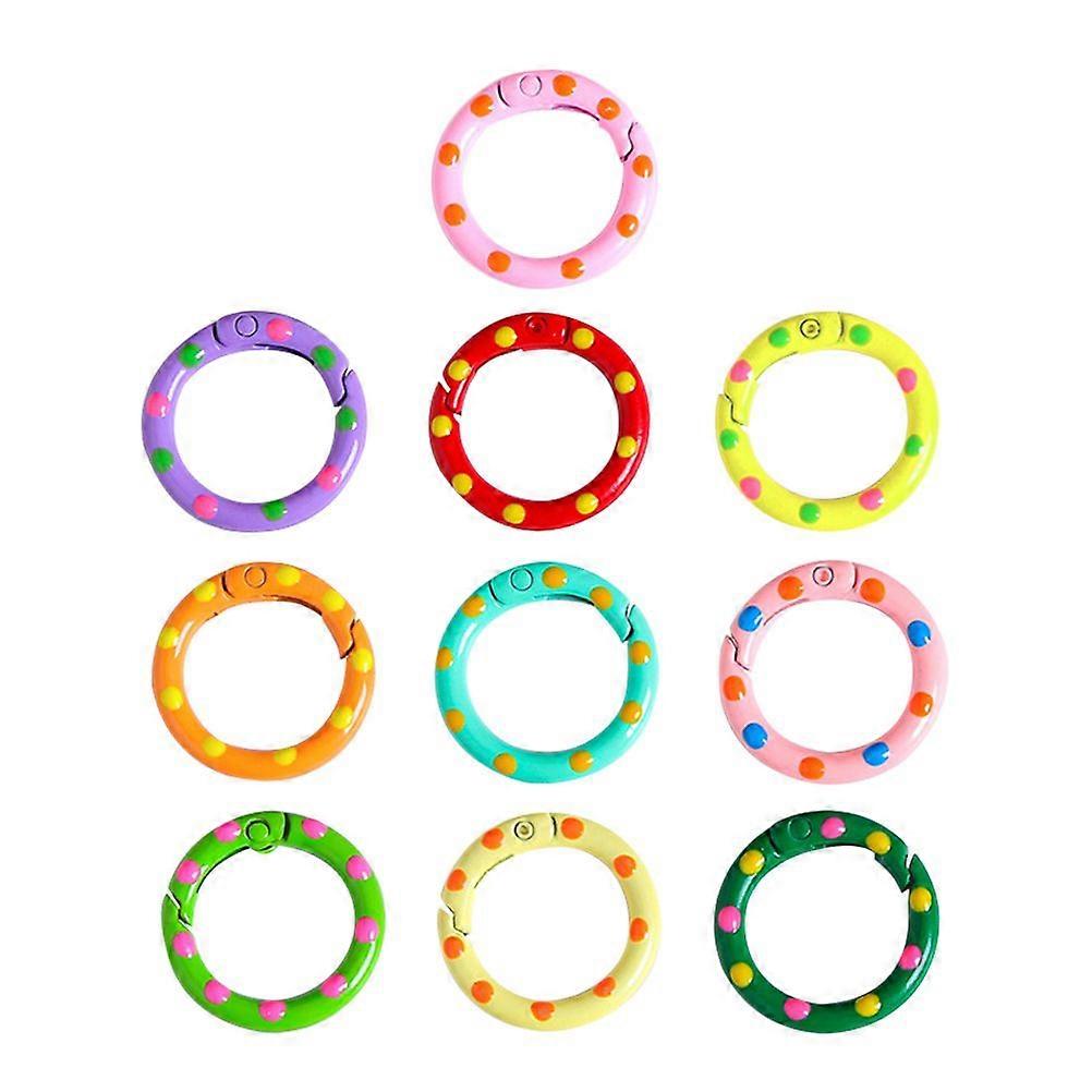 10pcs farbige Buchbinderringe für lose Blattbindung Metallringe Wiederverwendbare Binderinge Buchbinderringe Metallbinderinge