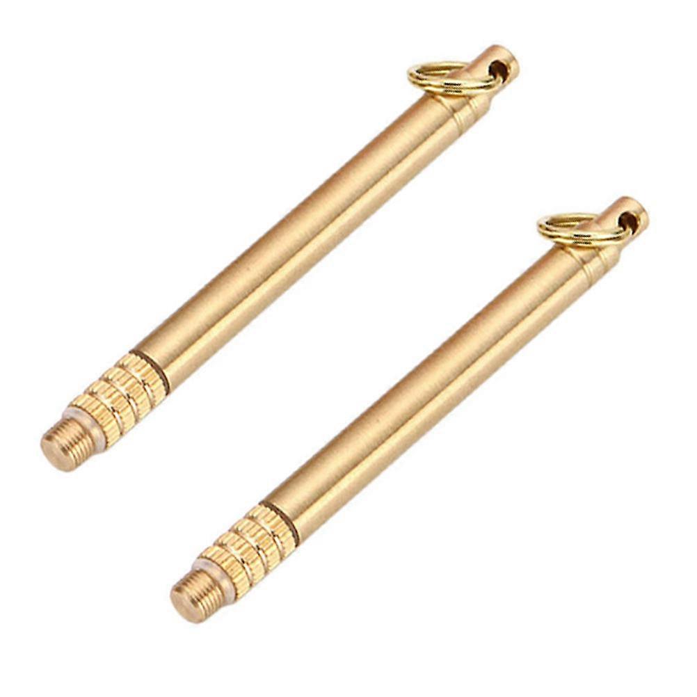 Reusable Metal Toothpicks Brass Fruit Toothpicks On-The-Go General Users 0.6x7cm 2Set