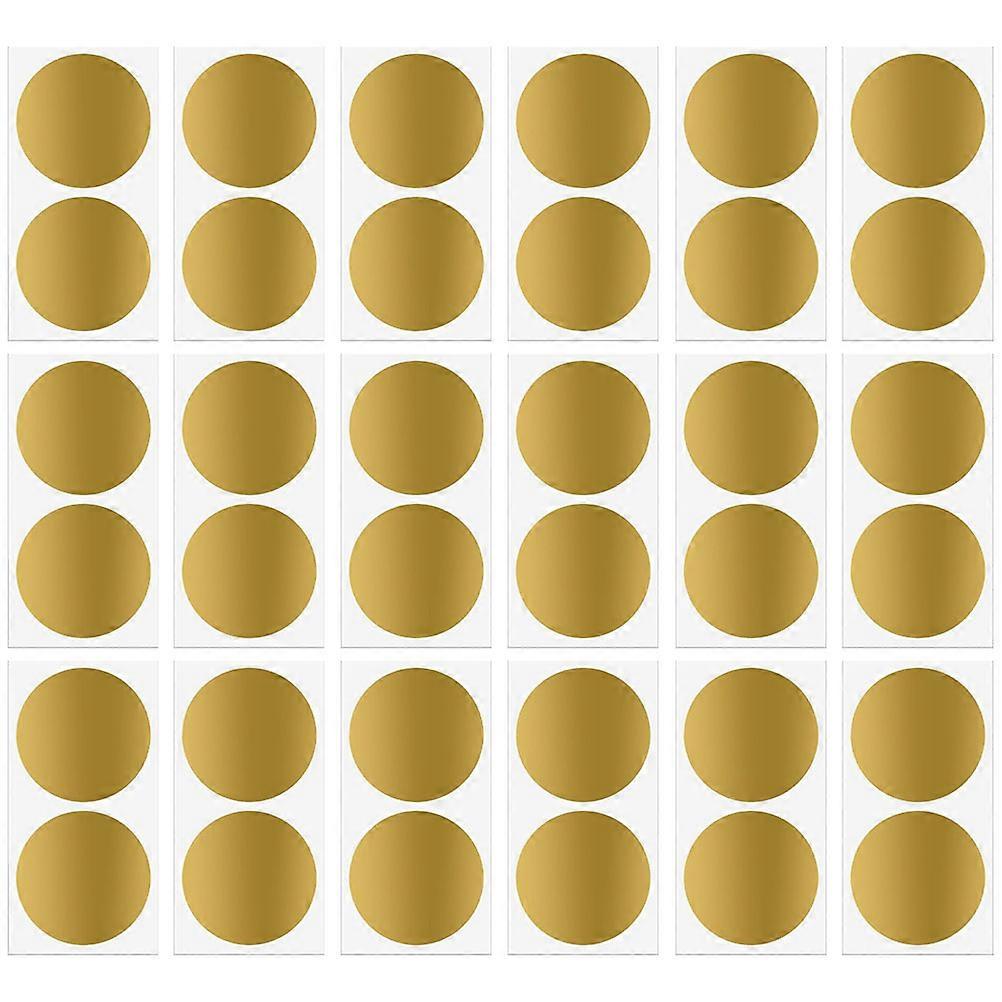 Scratch Off Sticker Round DIY Scratch Area Hidden Content Reveal Bridal Shower Game Golden 5.00X5.00X0.10cm 30Pcs