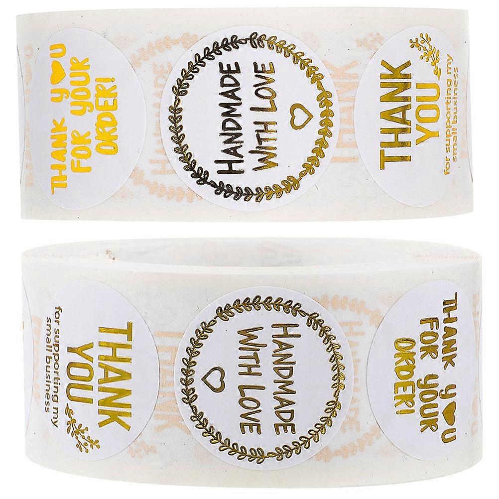 Package Stickers Stickers Baking Package Stickers Rectangular Shape Multi Color Wrapping 2 Rolls