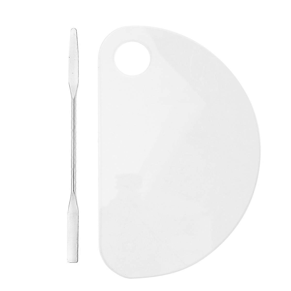 Nail Color Palette Acrylic Manicure Plate Professional Use 16x10.5cm Fan-shaped Nail Art Tool 1Pcs