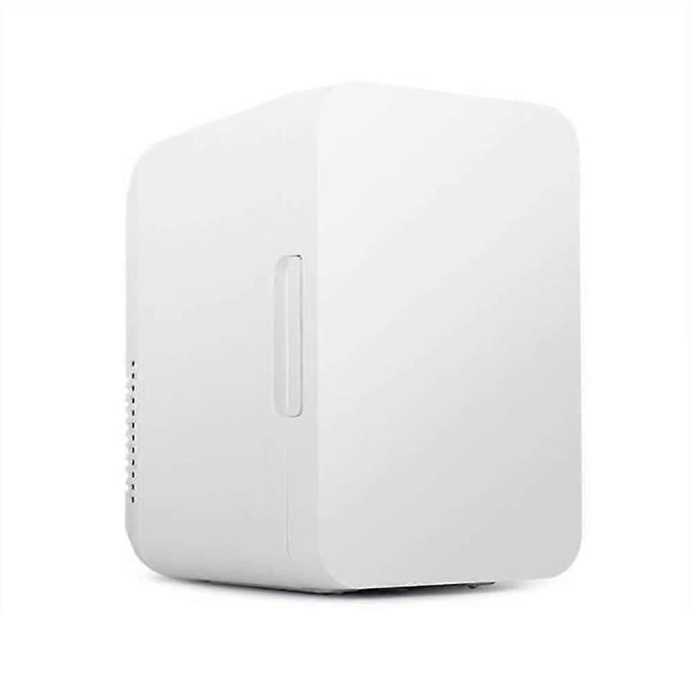 8L Mini Fridge with Heating and Cooling Functions for Bedroom, Car, Cosmetics, and Medicines, AC/DC Powered, White