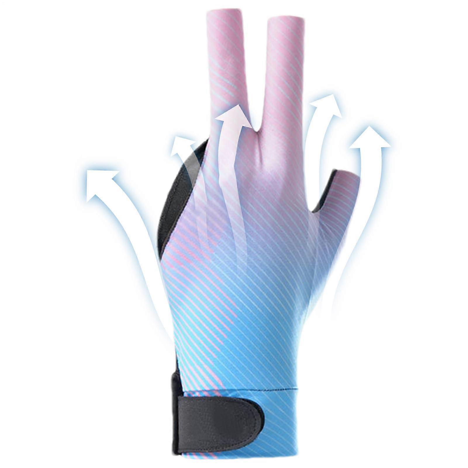 Billiardgloves for left hand  Quickdrying, breathable, nonslip 3finger mittens