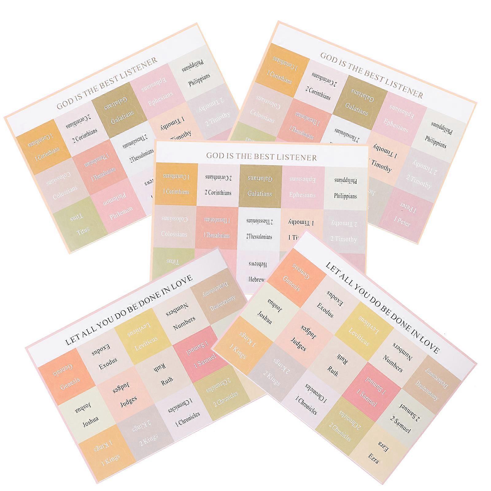 Book Tabs Decorative Bible Index Tabs Quick Passage Location Diy Projects 20.00X14.00X0.10CM 5 Sheets