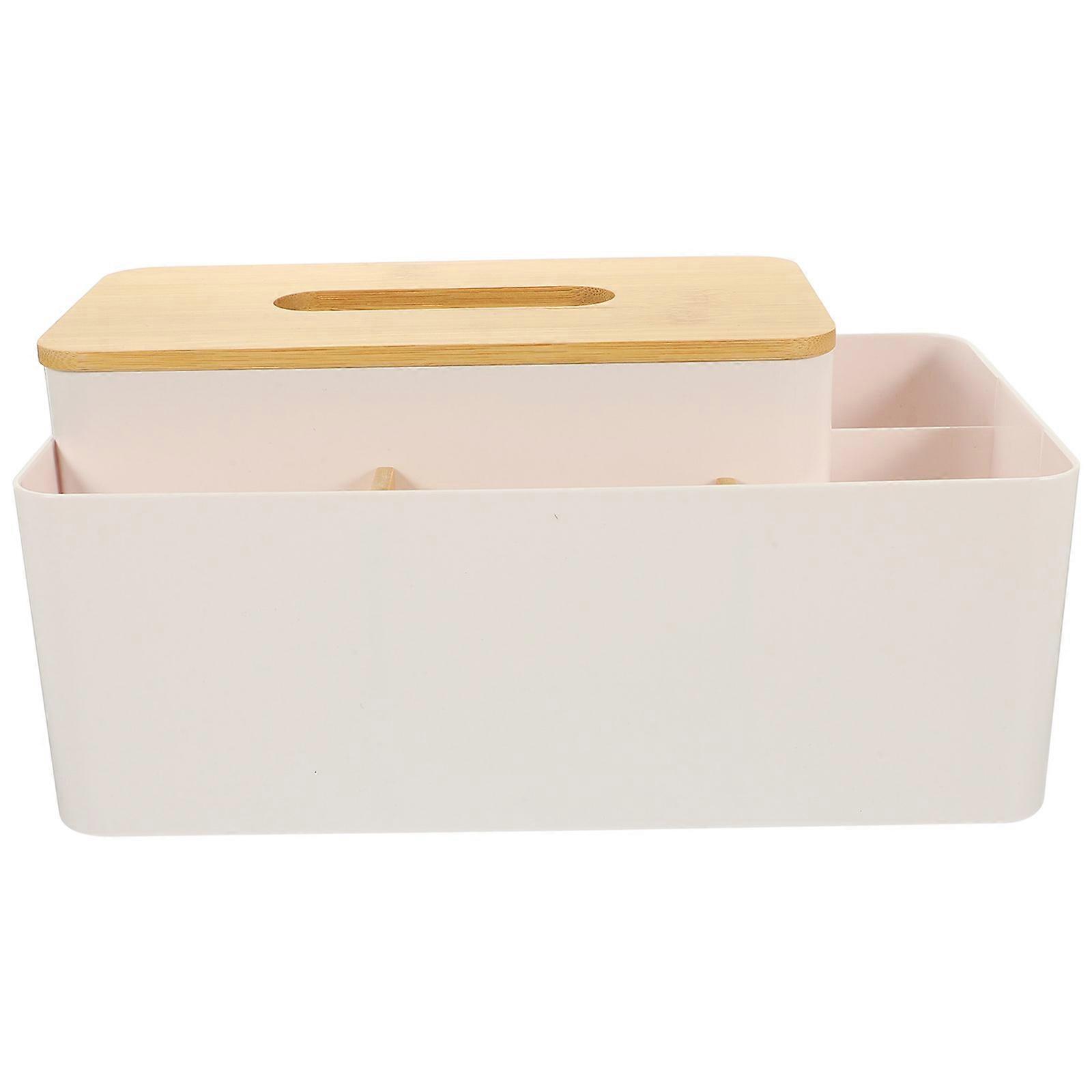 Napkin Container Desktop Tissue Box Simple Design Hotel Use ABS 23.5X14.5X11.5CM Sundries Storage Container 1Pcs