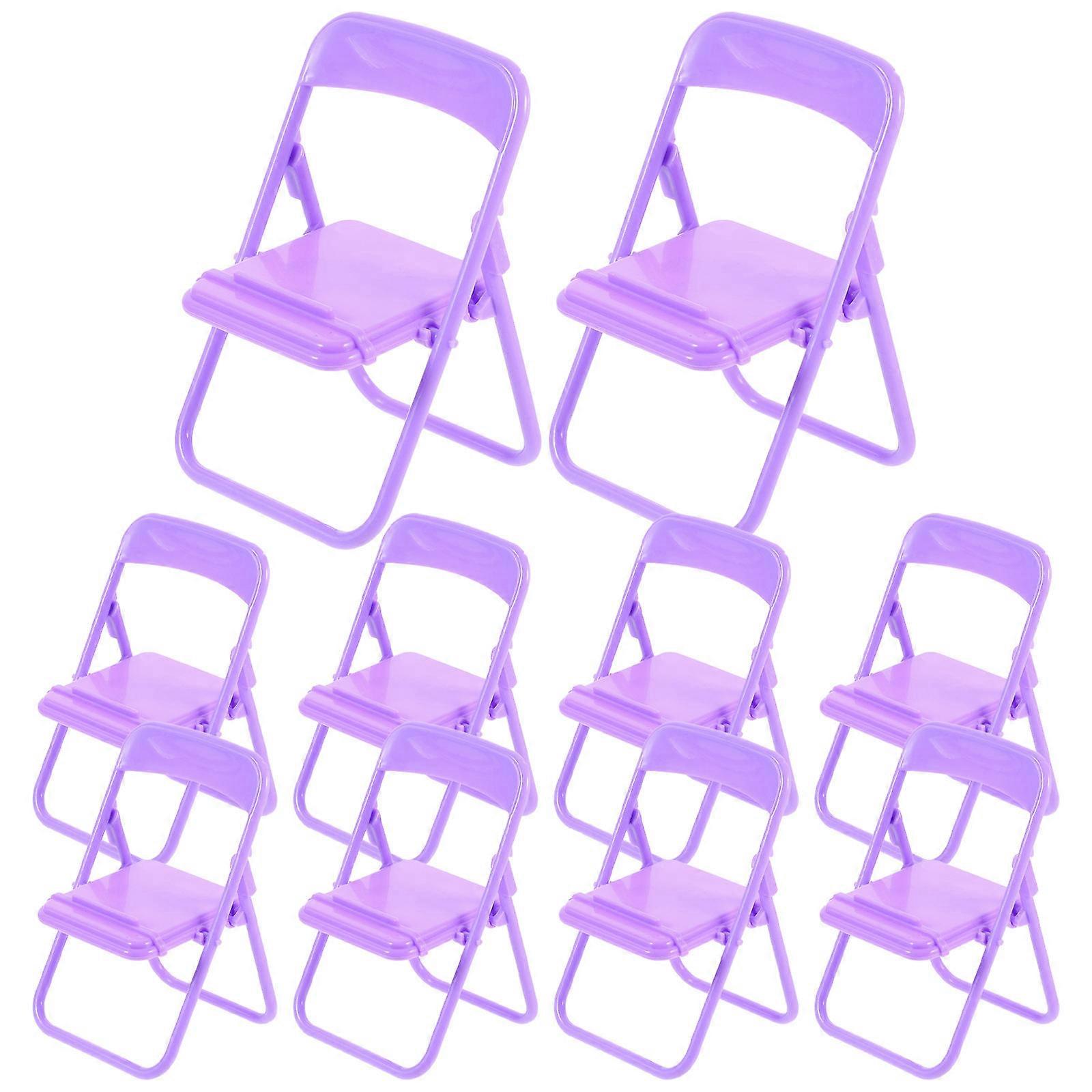 Creative Cellphone Holder Useful Phone Bracket Chair Shape For Dormitory And Living Room Purple 11X6.5cm Tablet Support 10Pcs
