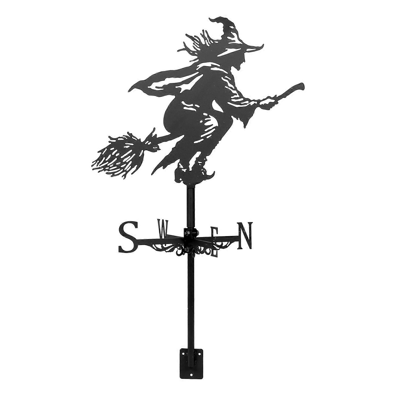 Farmhouse Wind Direction Indicator Metal Weathervane for Barn Gazebo Pavilion 62.00X37.00X1.50CM Witch Shape 1Pack