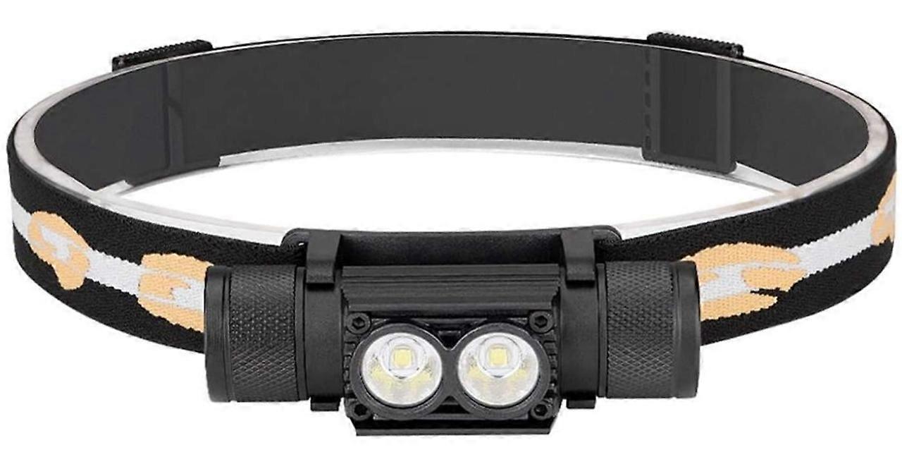 Mini Head Lamp 3 Modes Waterproof COB LED Flashlight Headlight Headlamp Torch Lanterna With Headband Use AA Battery(Black)