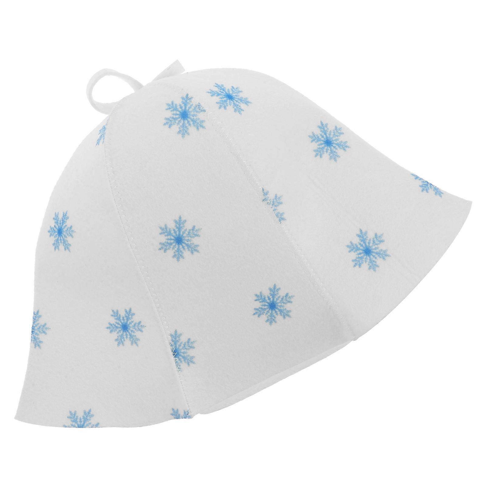 White Sauna Hat Non-Woven Fabric for Bath Use Absorbent Design