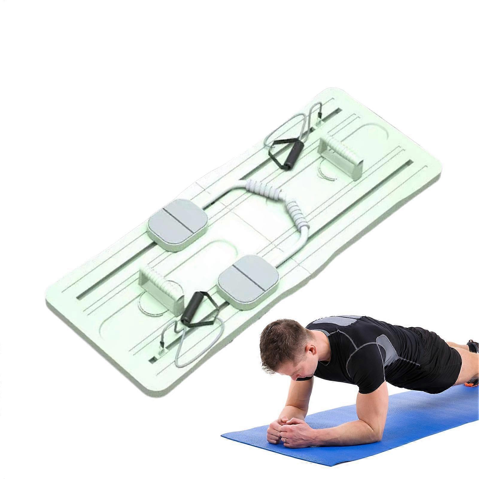 Pilates Reformer Board - Foldable Green Pilates Home Training Board, Multifunctional AB Core Trainer for Full Body Workouts