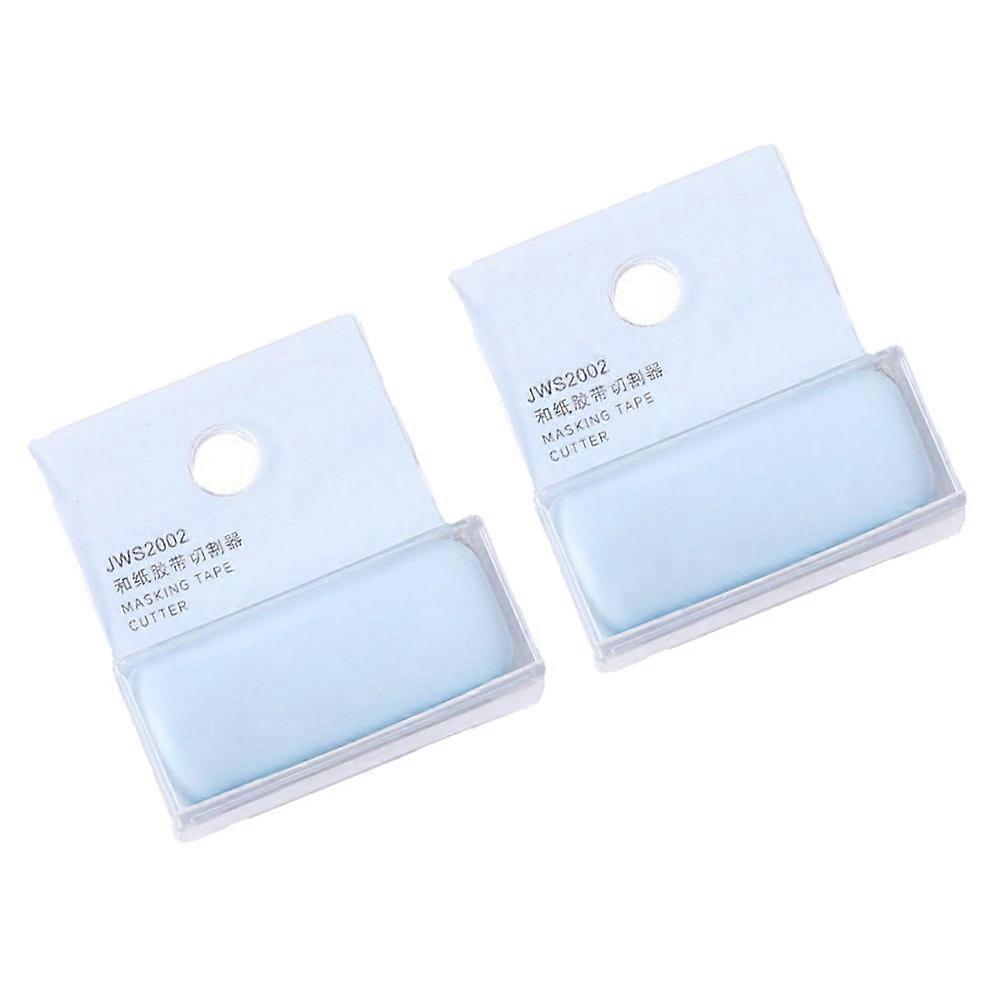 Office Supplies Tape Dispensers Handheld Masking Tape Organizes Tape Assorted .80X2.10X1.70cm 2Set