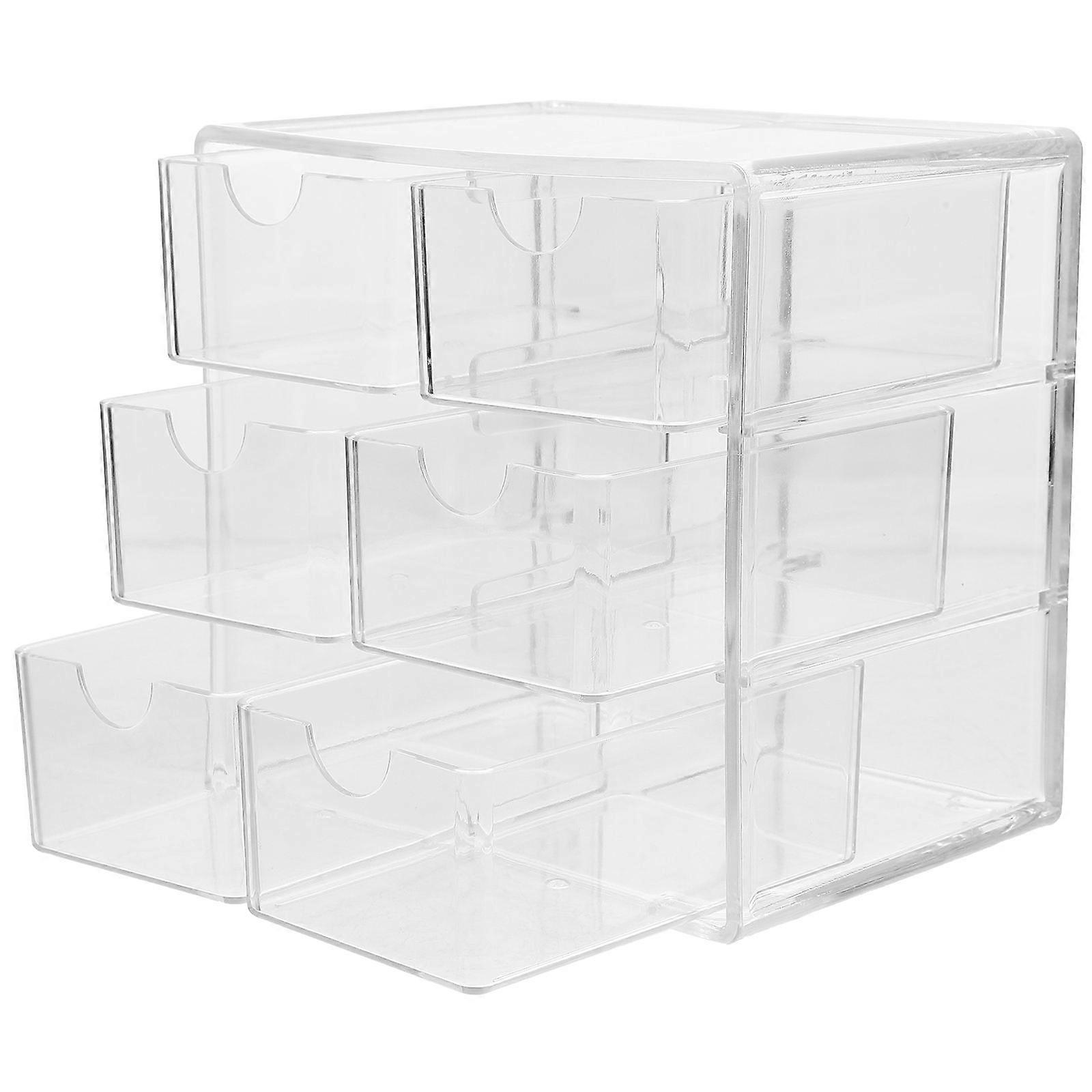 Cosmetics Storage Organizer Rectangular Shape Multi-Functional Storage for Small Items 1Pcs