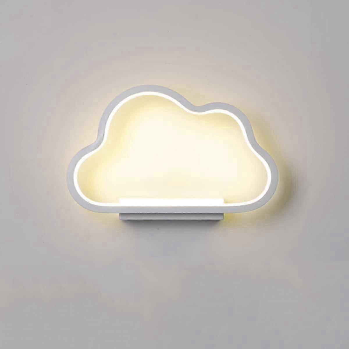 White14w 실내 벽 조명, 미니멀리스트 디자인 구름 모양 Led 벽 조명, 아이 침실 벽 보루 Pxcl