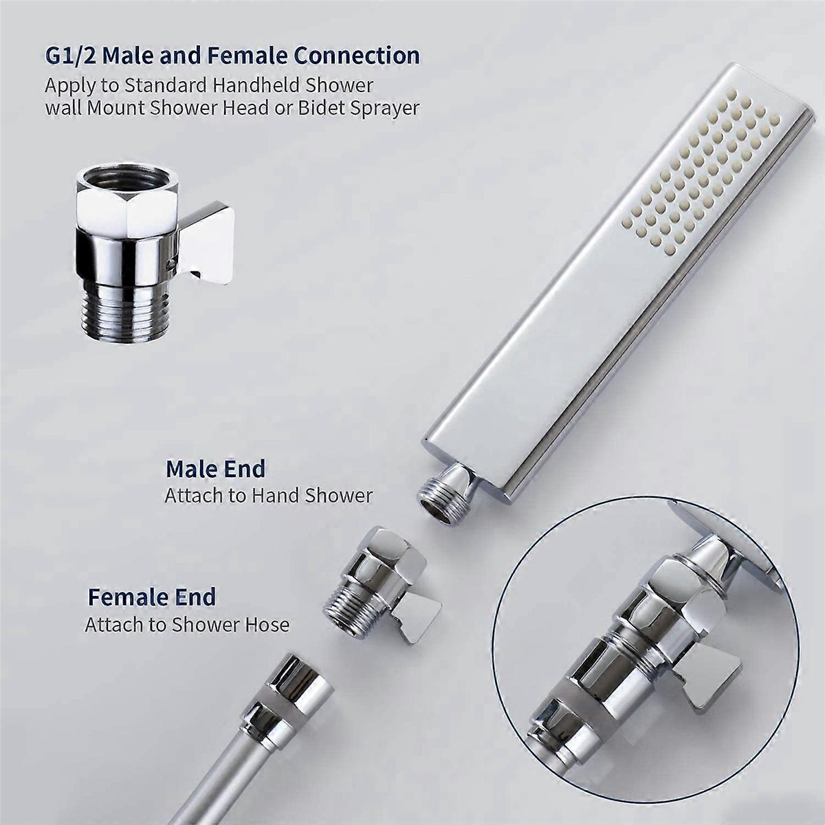 Water Flow Control Shut Off Valve, for Hand Held Shower Head