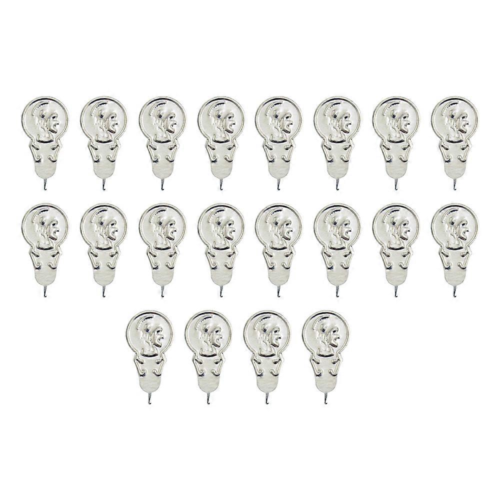 Wire Loop Needle Threader Aluminum Tool for Sewing 100Pcs Silver Set