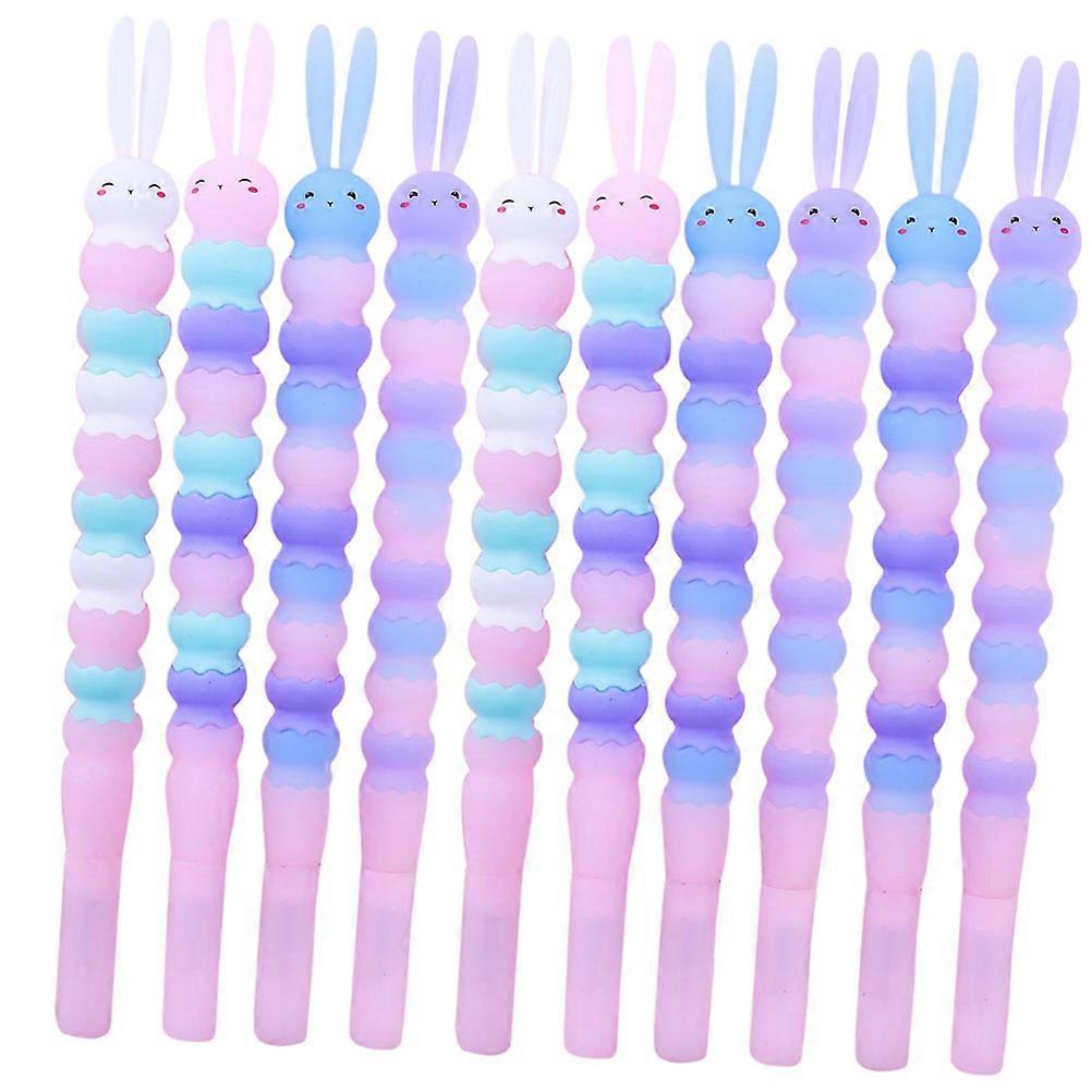 Writing Pens For Students Lovely Shaped Gel Pen Rabbit Shape Smooth Writing 10Set