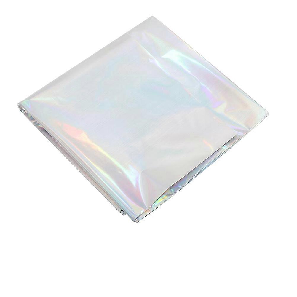 Sparkly Tablecloth Iridescent Table Cover for Indoor Outdoor Events Oil-Resistant Multi-Color 2Pack