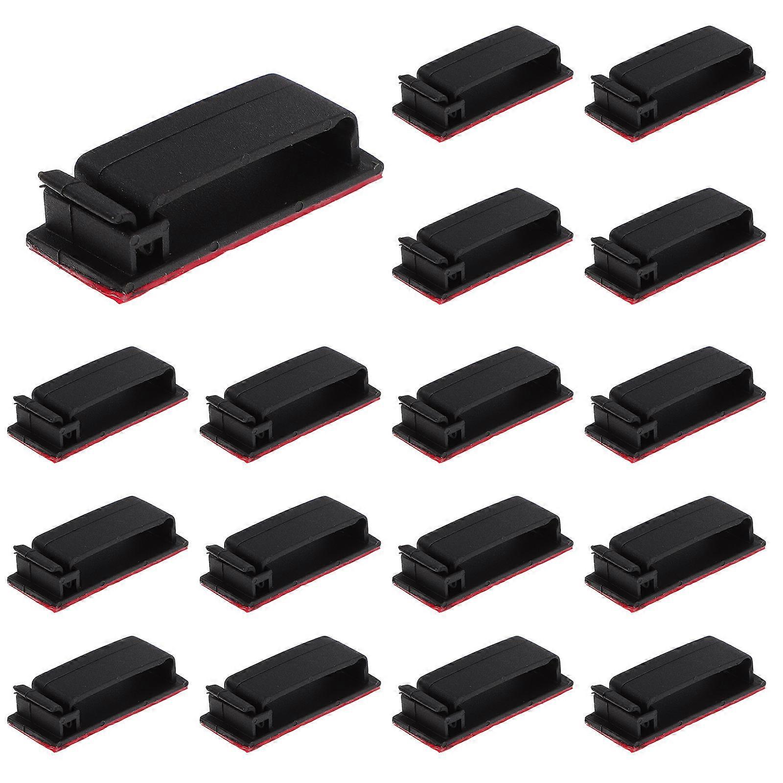 Cable Manager Clips Wire Management Self-Adhesive Backing Office Use Plastic 4.60X2.00X1.50CM Cord Management 25Pcs