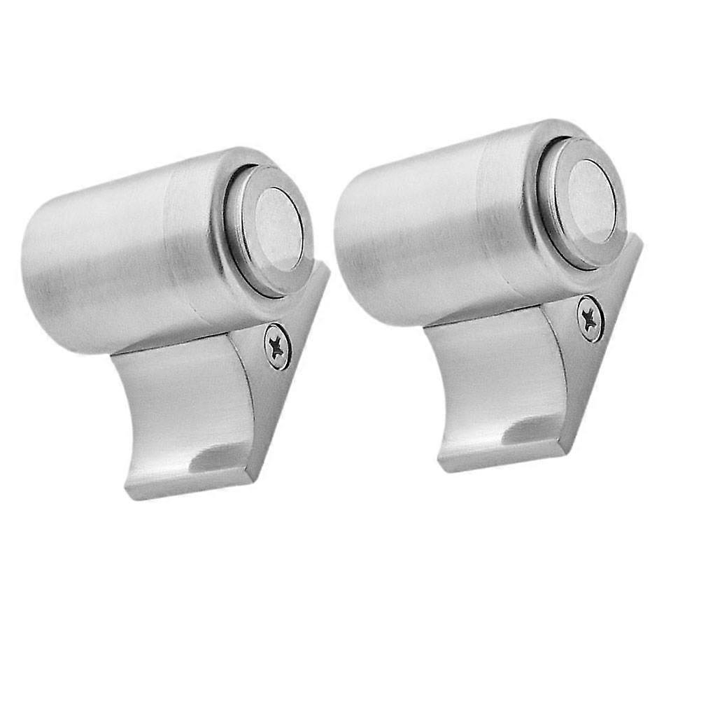 Metal Magnetic Door Stopper Security Feature Noise Reduction Compact Design For Bathroom Home Improvement 2Pack