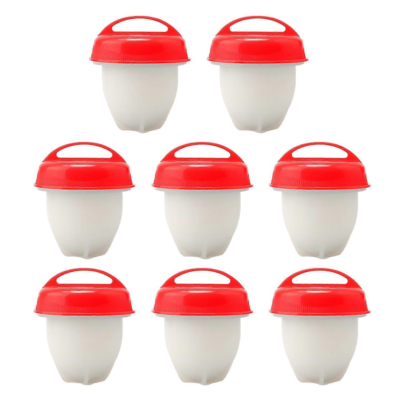 Silicone Egg Cooker, 8 Pieces NonStick Reusable Egg Cup Without Shell Egg Mold Kitchen Tool for Hard Eggs Food Grade