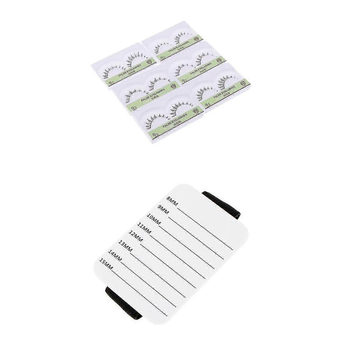 Kirpik Uzatma Kirpik Tutucu Standı Tahta Plaka & Bant& 6 Çift Sahte Kirpik