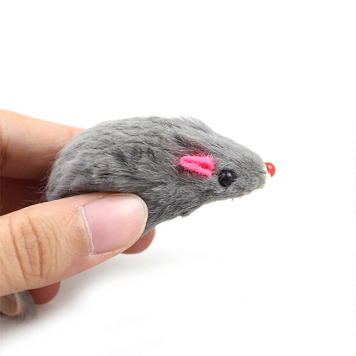 12Pcs False Mouse Cat Pet Toys Soft Real Fur Sound Squeaky