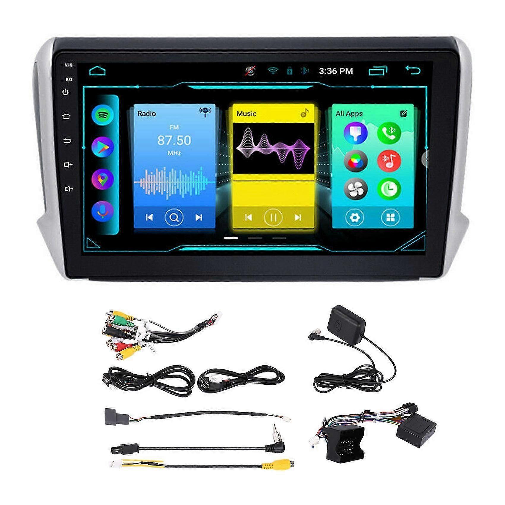 1G + 16G 2Din 車の DVD ラジオ Android 10 マルチメディア ビデオ プレーヤー プジョー 2008 208 2012-2018 の特定のブランドと互換性があります