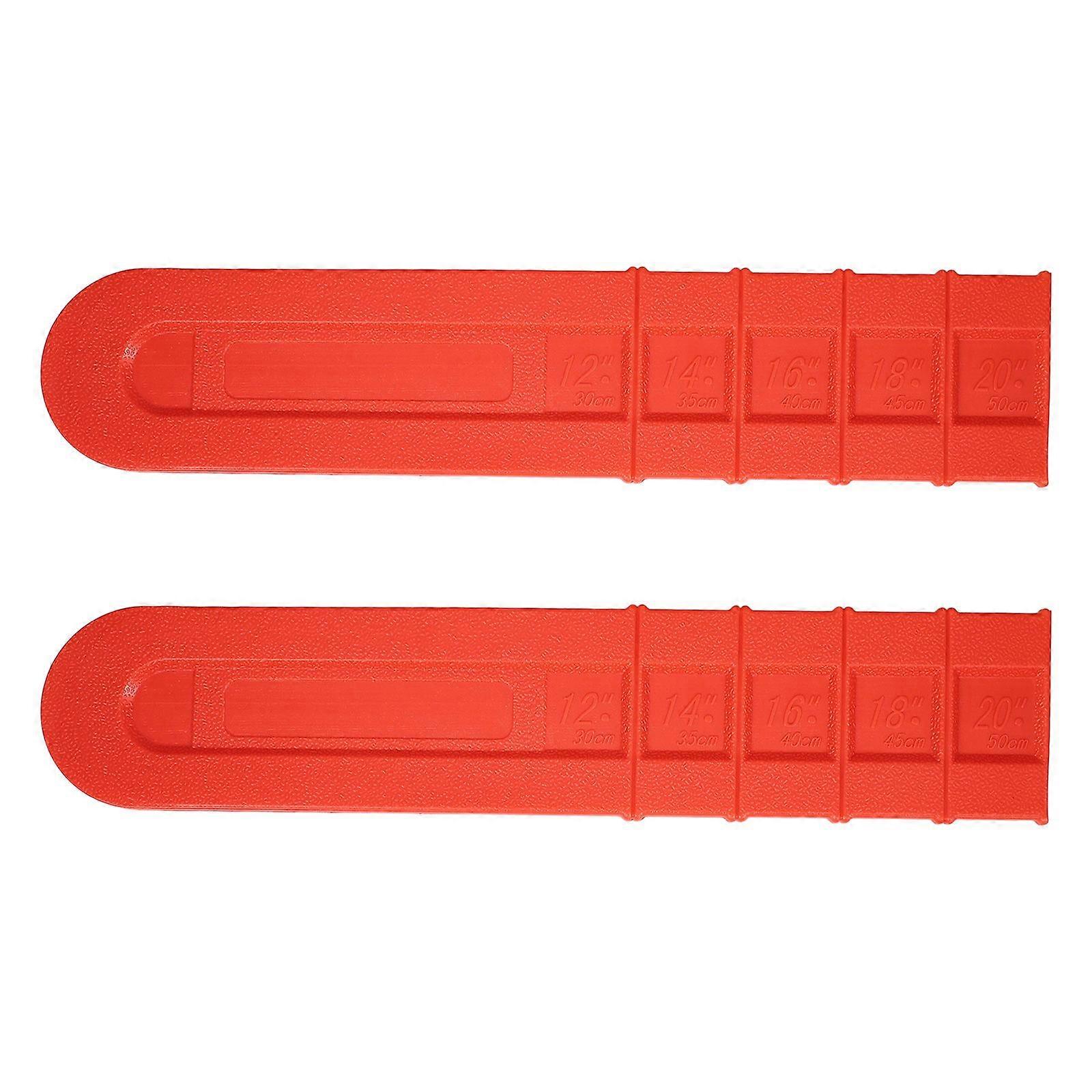 2pcs Chainsaw Bar Cover 12 Inch Chain Saw Bar Protective Cover Scabbard Guard Plastic Parts Tools Plate Protect Anti Scratch Garden Accessories Replac