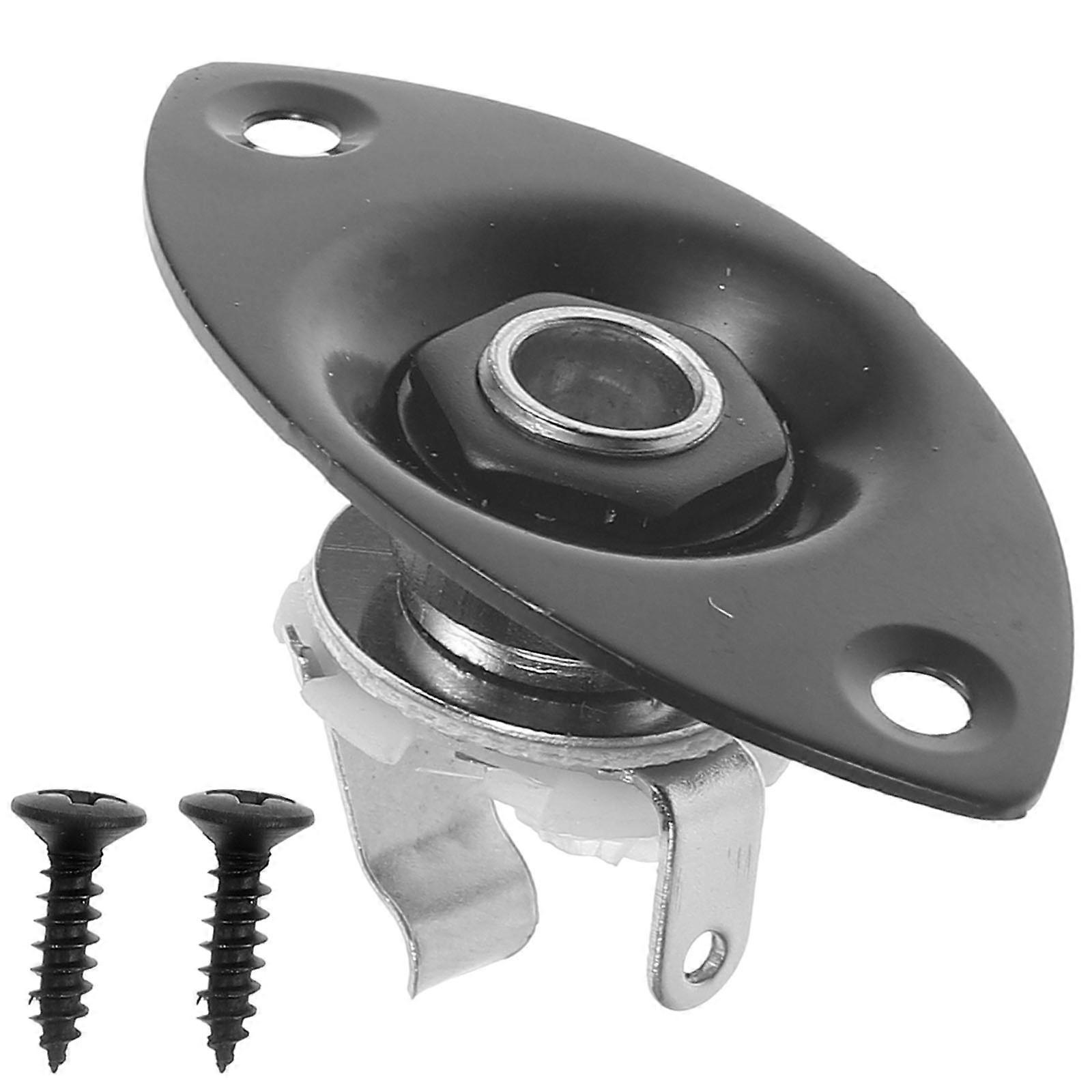 Guitar Jack Plate Electric Guitar Accessories Professional Design For Music Practice Cat Eye Oval Shape Metal Material Tone Improvement 1 Set