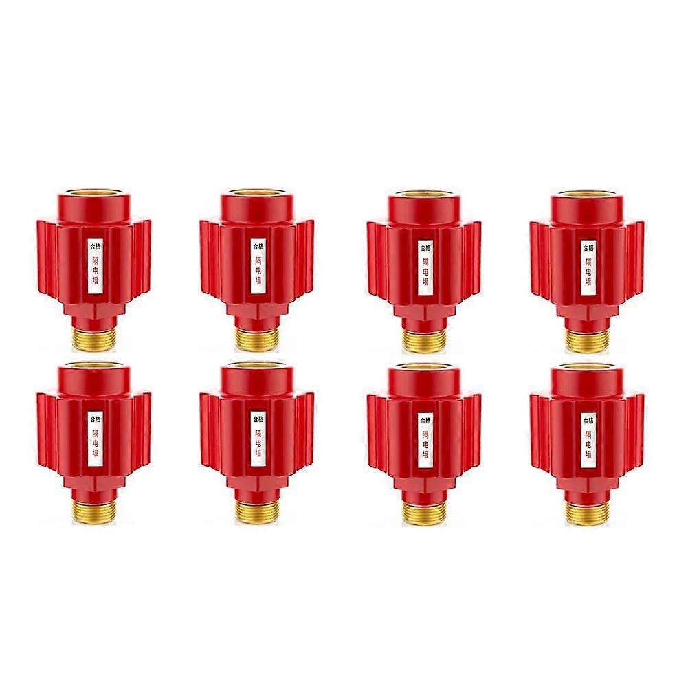 8Pack Kupfer Aluminium Zähne Elektrischer Warmwasserbereiter AntiElektrische Wandarmaturen für Haushalt Warmwasserbereiter, Rot