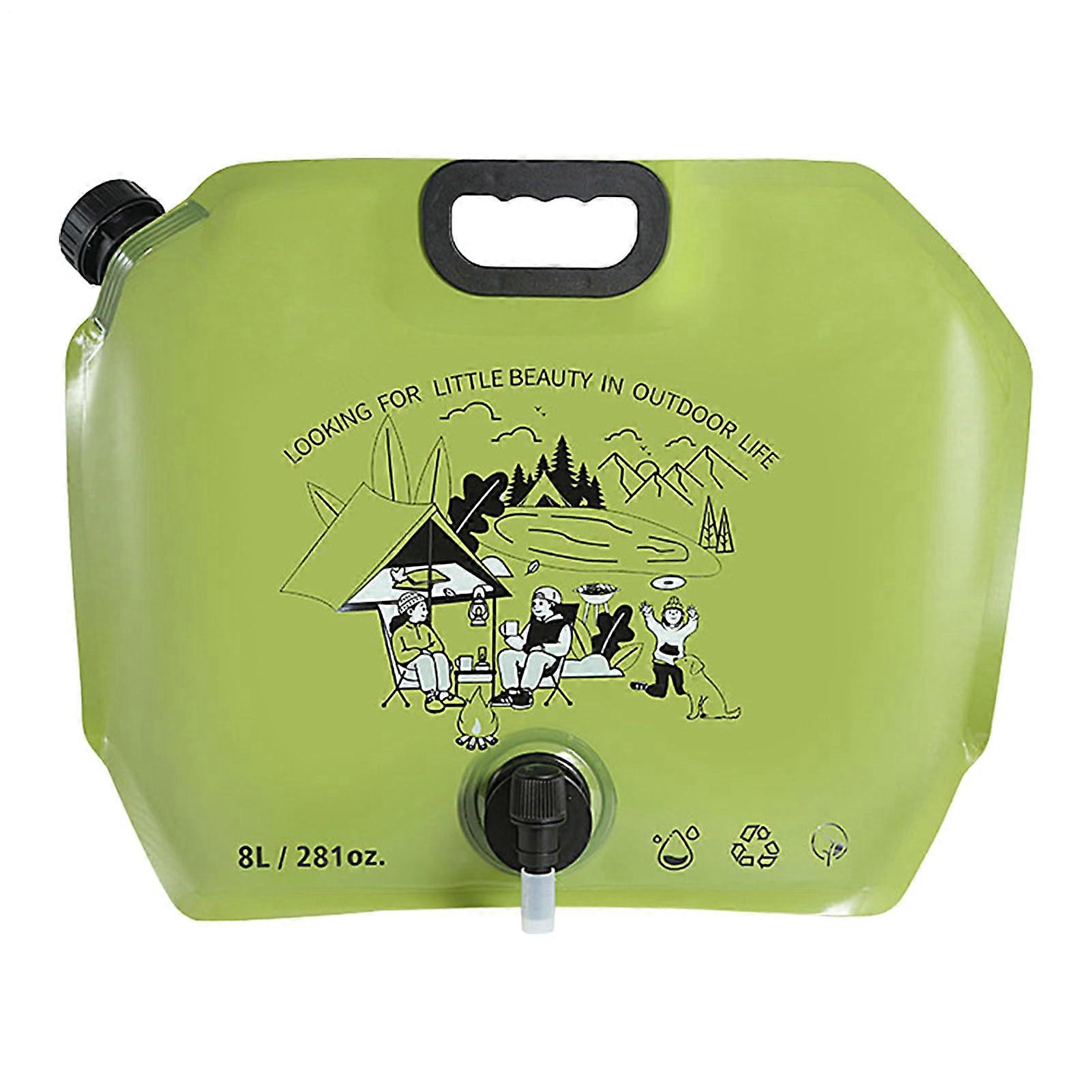 Camping Water Storage Bag 8L Foldable Leakproof Hydration Carrier for Hiking RV Picnic 12.01 x 16.14 Inch
