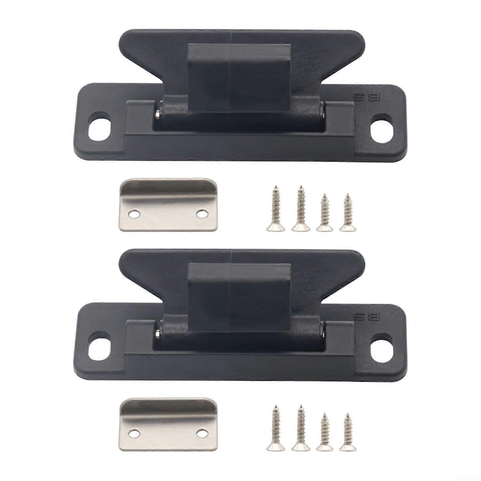 RV Drawer Latch Nylon Locking 2-Pack 67x24x22mm Includes Screws Black/White For Motorhome Cabinets