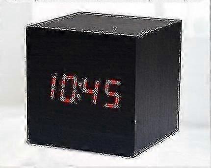 Gingko Cube Led Click Clock Réveil avec activation sonore (heure, date température) Différentes couleurs A10