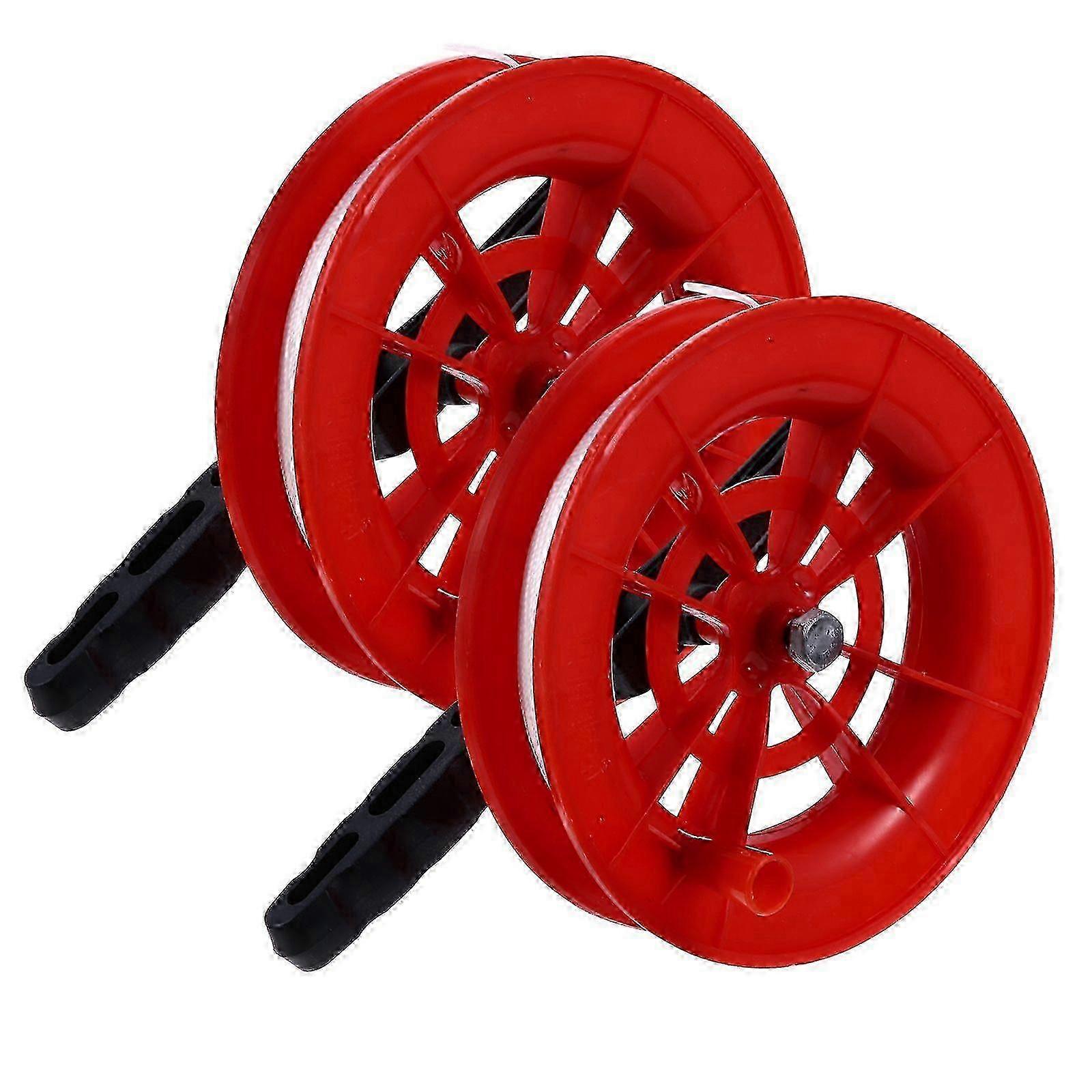 2pcs Outdoor Kite Line Hand Wheel Winding Reel Grip Wheel 150m Line