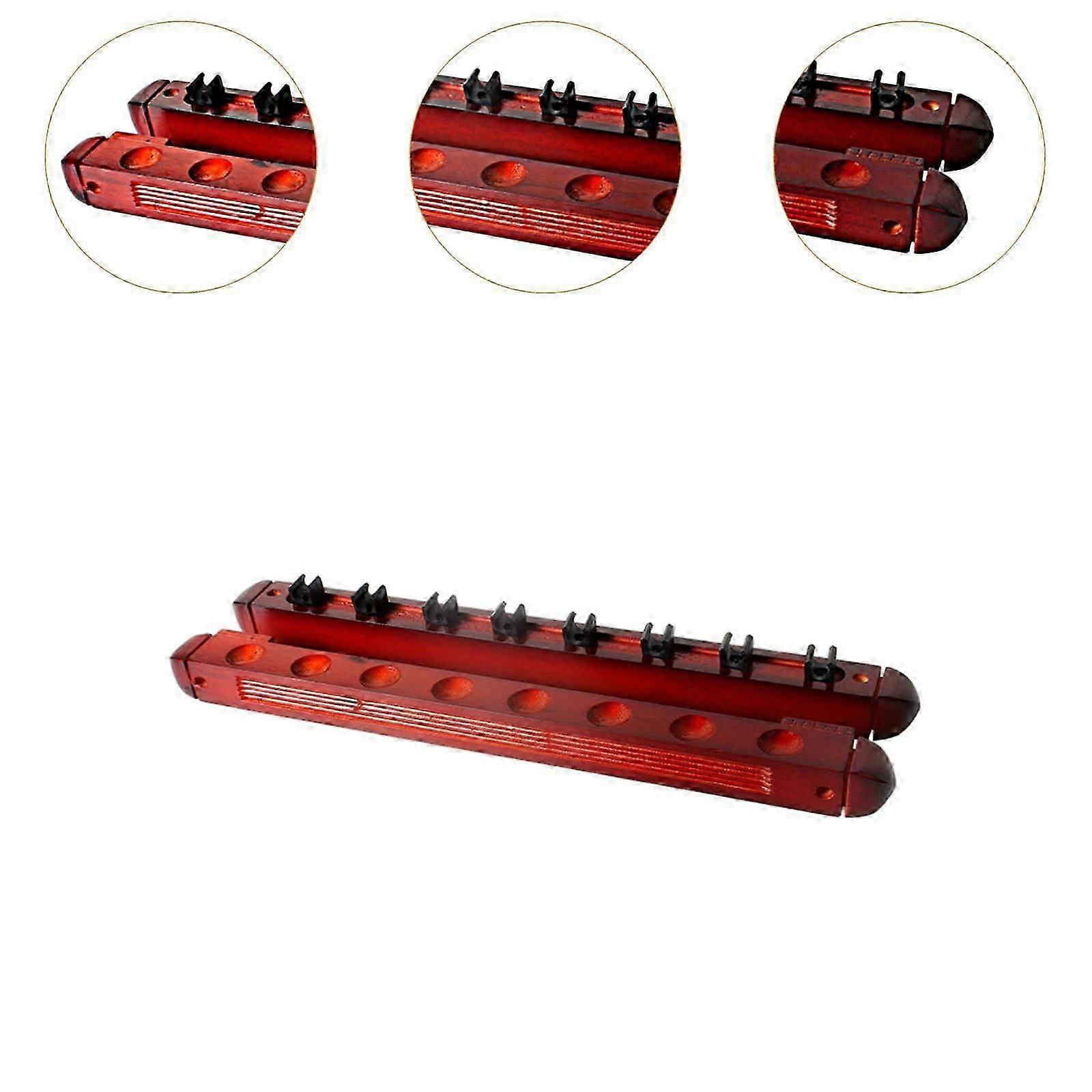 Wooden Cue Rack Cue Rest Practical 8 Holes Space Saving Pool Cue Sticks Rack