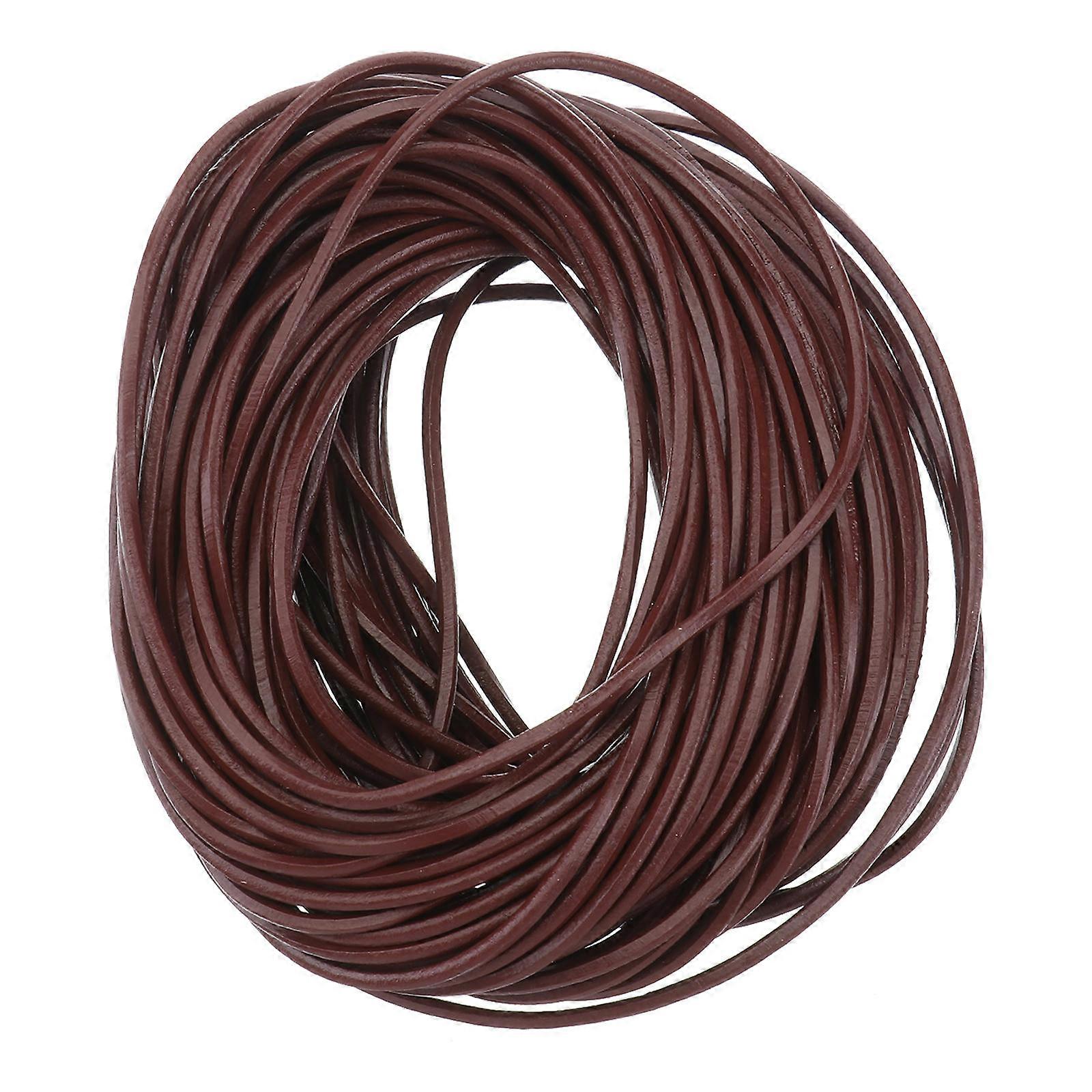 Bead Rope Durable Cattlehide Lines Diy Handmade Beads String Jewelry Making Craft Projects Brown 1000x0.2x0.2cm 1Set