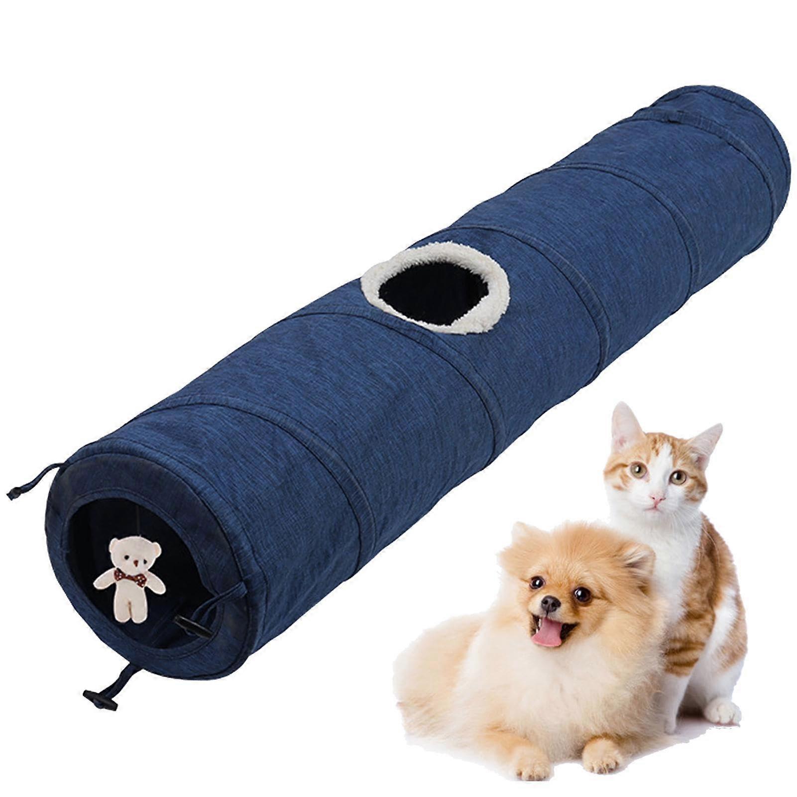 Pet Tunnel Toy Foldable Dog Tunnel Interactive Cat Tunnel Toy Pet Fun Tube Tunnel Pet Play Hide Training Tunnel Cat Tubes and Tunnel for Cats