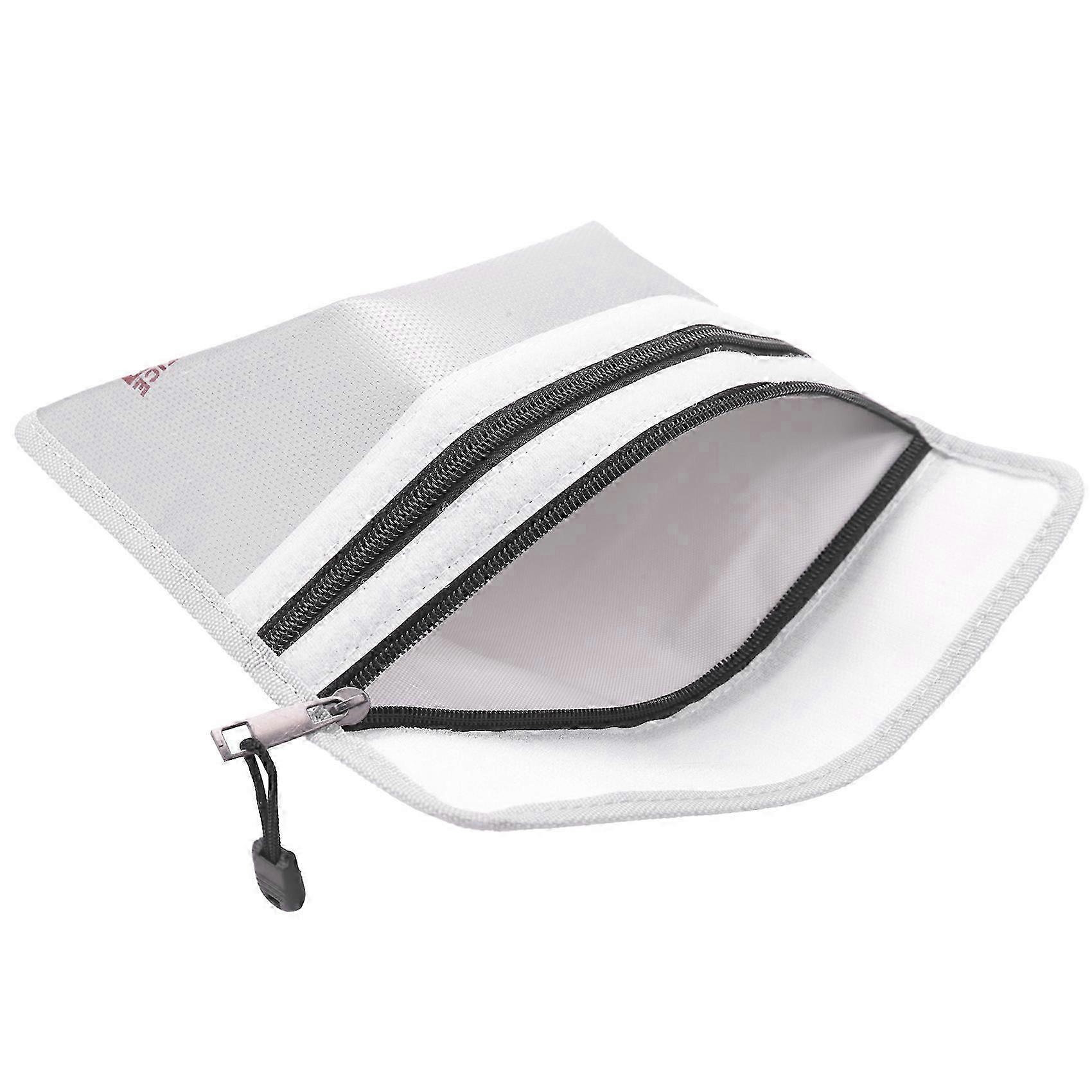 Fireproof Document Bag,Waterproof and Fireproof Money Bag with Zipper,Fireproof Safe Storage Pouch