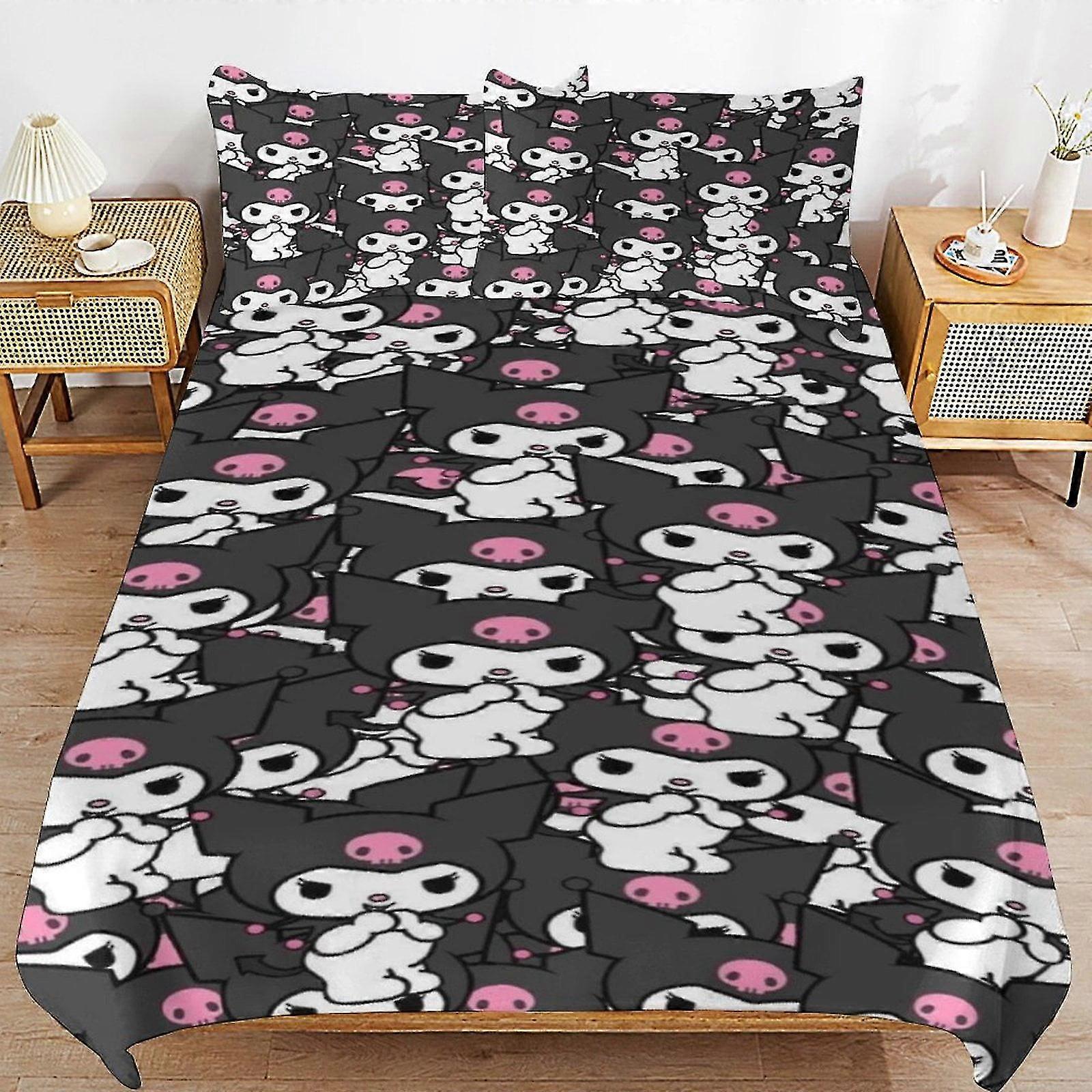 3-Piece Lightweight Microfiber Bedding Set with 3D Printed Design, Includes 1 Duvet Cover and 2 Pillow Shams for Kids