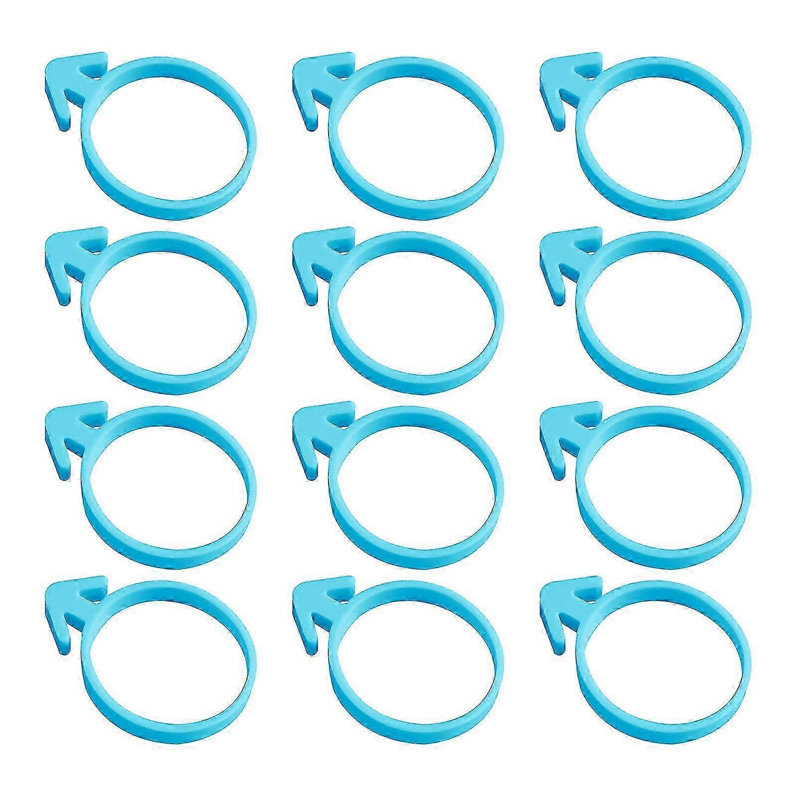 12pcs Silicone Pipe Bag Cable Tie Seal Ring Fixing Ring Binding Tool