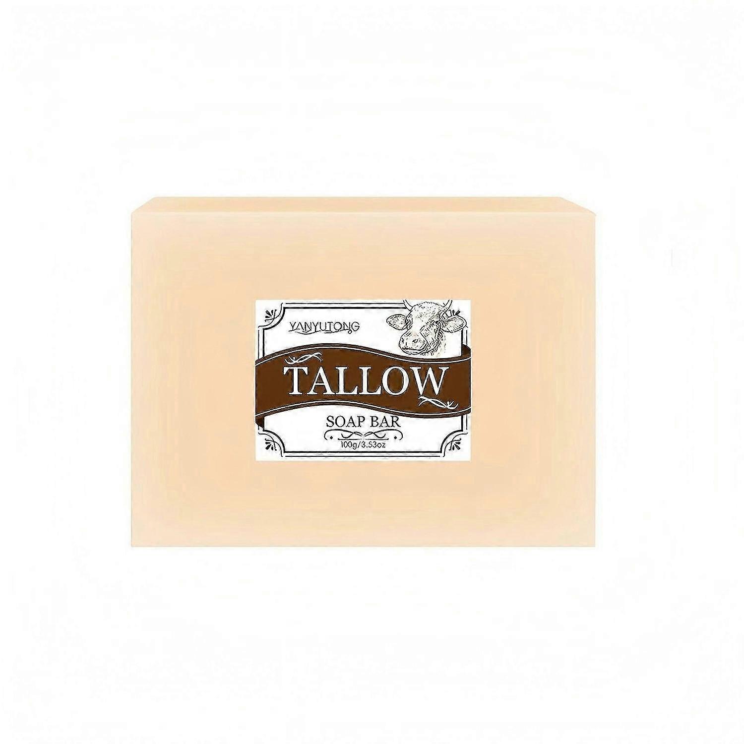 Beef Tallow Soap Bar,Natural Grass Fed Tallow Soap Unscented,Moisturizing Face & Body Wash for Dry, Sensitive Skin,Gentle Clean Handmade Bath Soap for