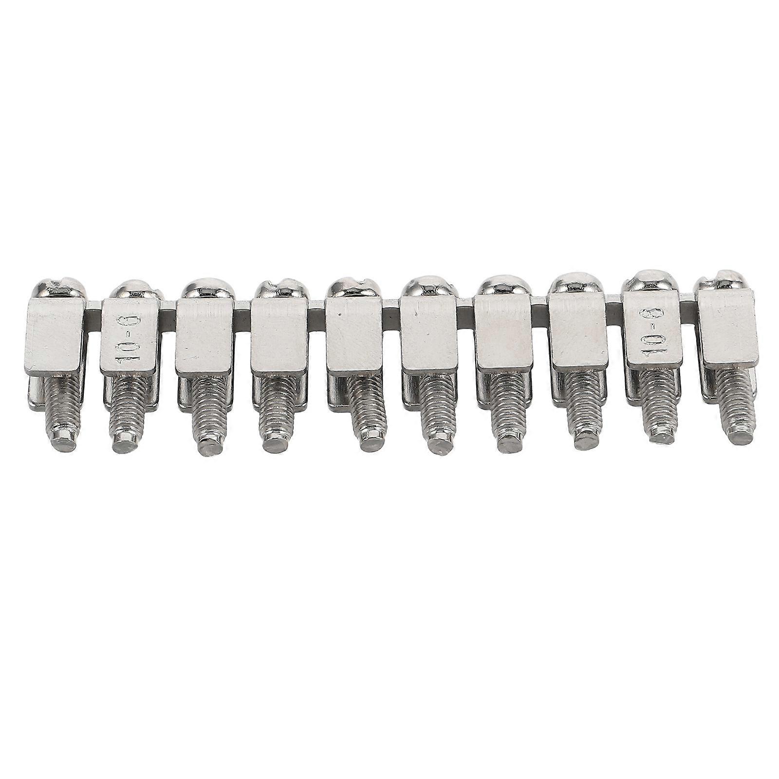 Blocks Set Fixed Jumper Insert Rail-Mounted Design Short-Circuiting Silver 6.00X1.50X0.60CM 1Set