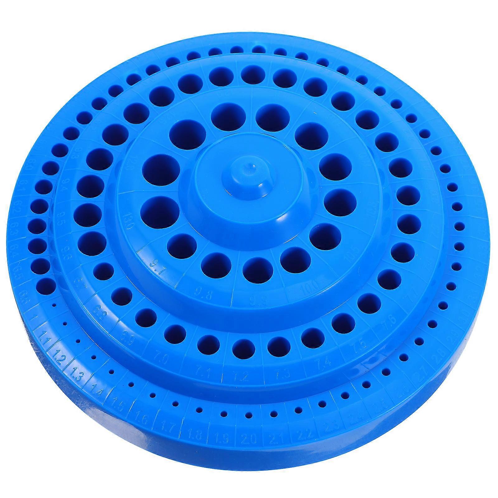 Durable Drill Bits Organizer Storage Case Blue Holder for Nail Drill Accessories Workspace Organization Tool