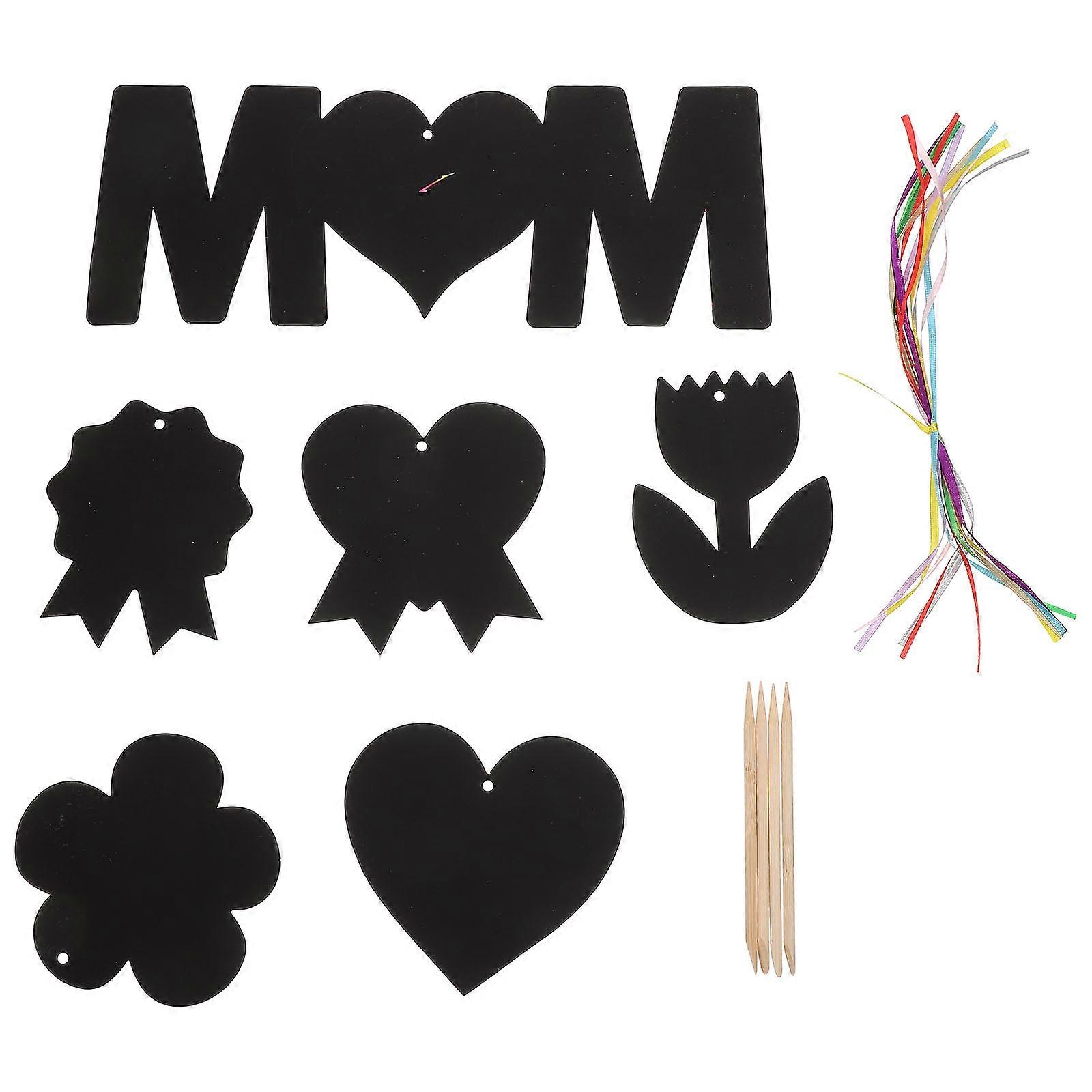 1 Set DIY Hanging Ornament Scratch Off Craft Kit Fun Activity for Adults Perfect Idea for Mother's Day